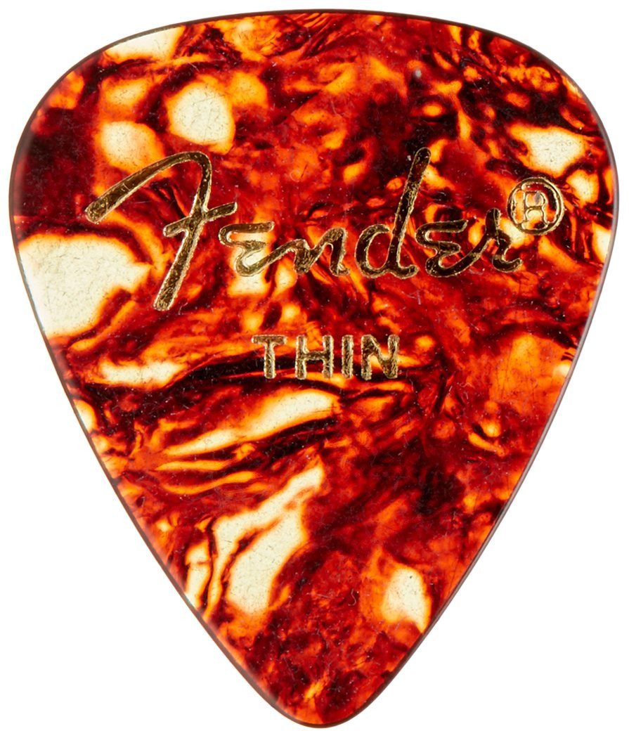 Fender Classic Celluloid Guitar Picks 351 Shape, Tortoise Shell, Thin, 144-Pack