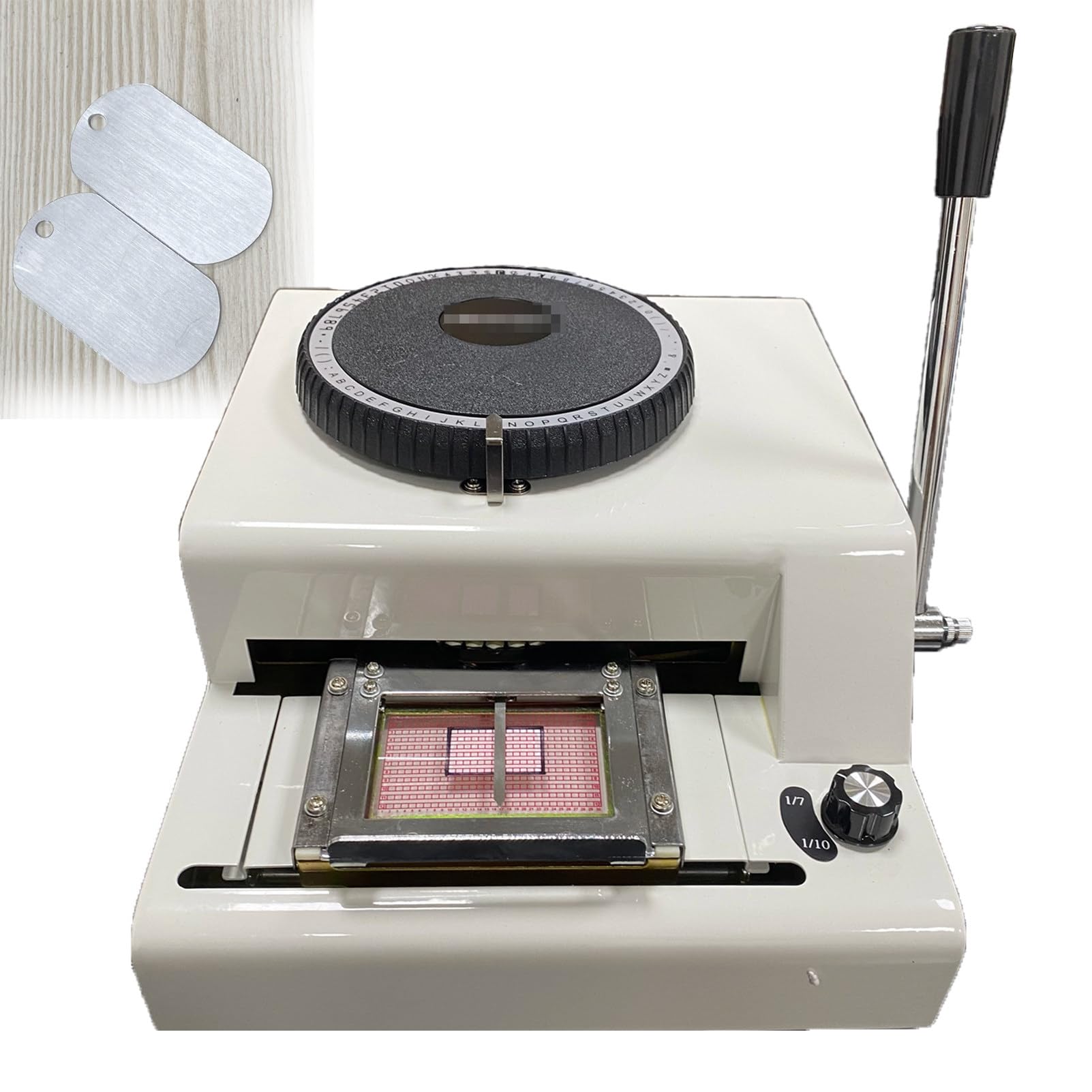 Pnpaea Manual Embosser Machine Credit Card Embossing Machine 72 Character Card Embosser for PVC Card Credit ID VIP A