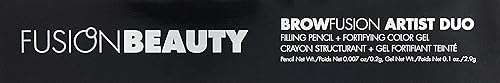 Miniatura 2 de Browfusion Artist Duo - Lápiz de relleno + gel de color fortificante, morena, 0.107 onzas