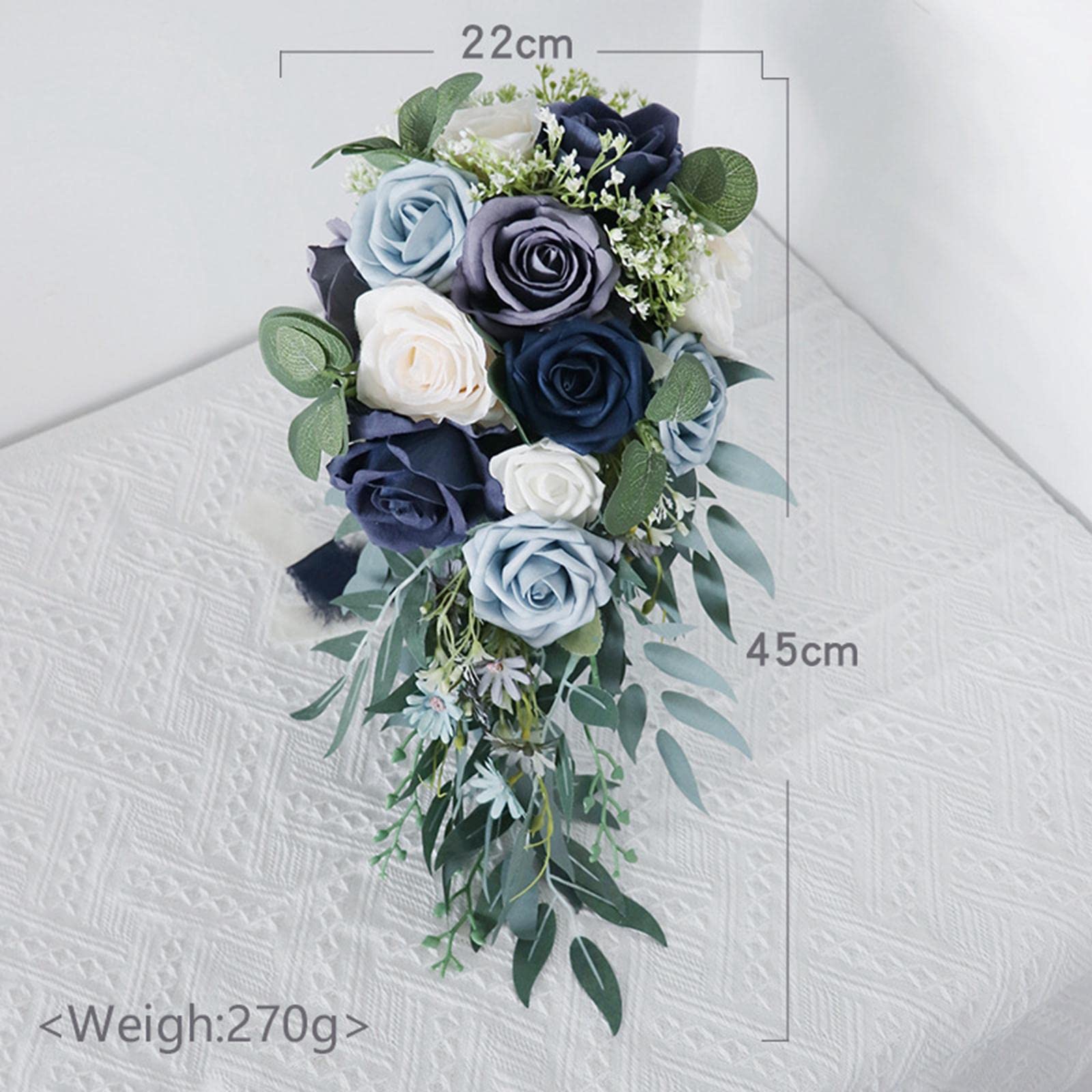 Harilla Künstliche Blumen dekorative Blumensträuße für die Hochzeitsparty, künstliche Blumen Waterfall Rose, Brautstrauß, Hochzeitsdekoration Blumen für Valentinstag, Tafelaufsätze, Jahrestag, Stil a