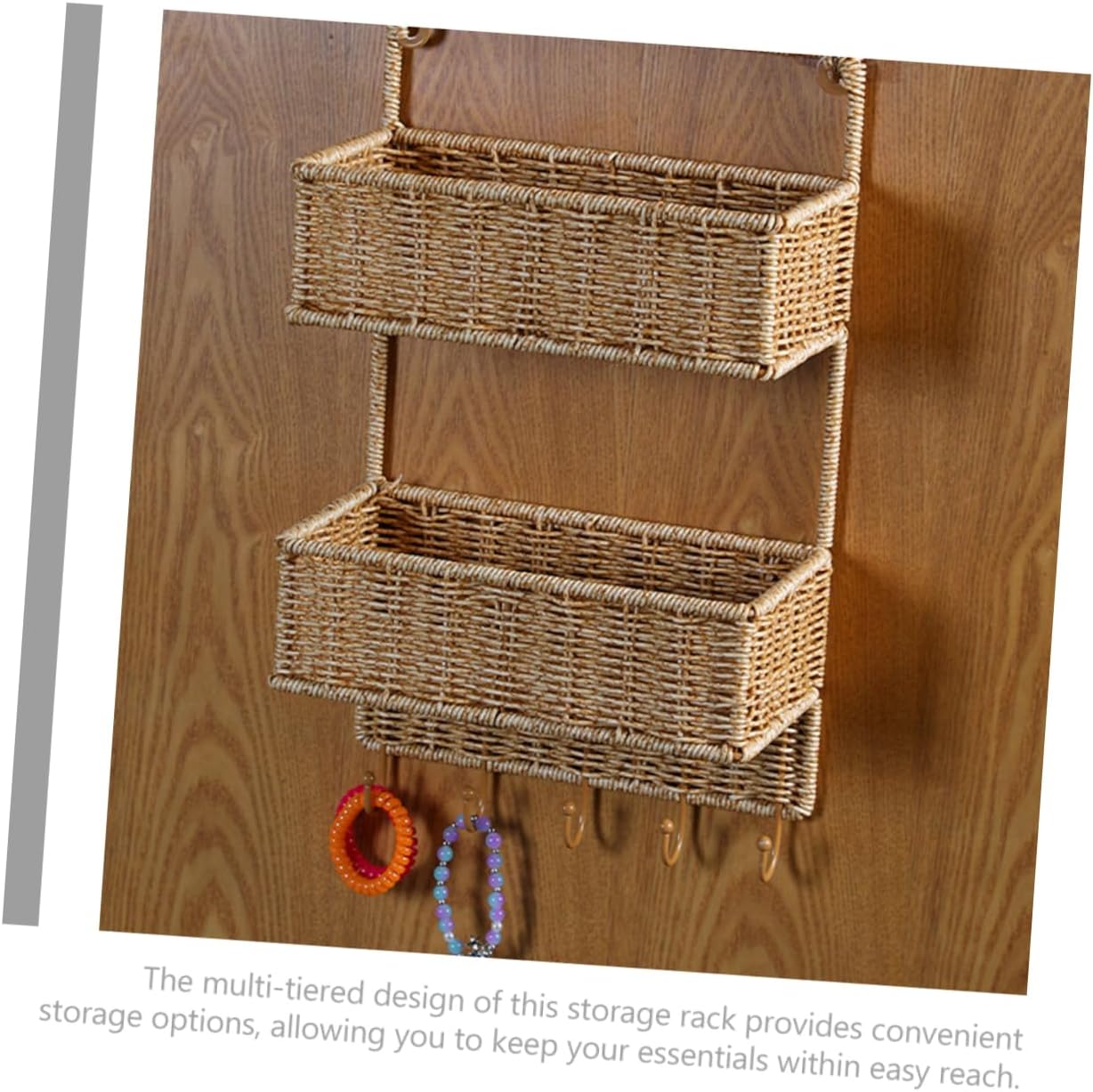 IMIKEYA Hanging Baskets Woven Kitchen Vegetable Basket Wall Fruit Potato Holder Onion