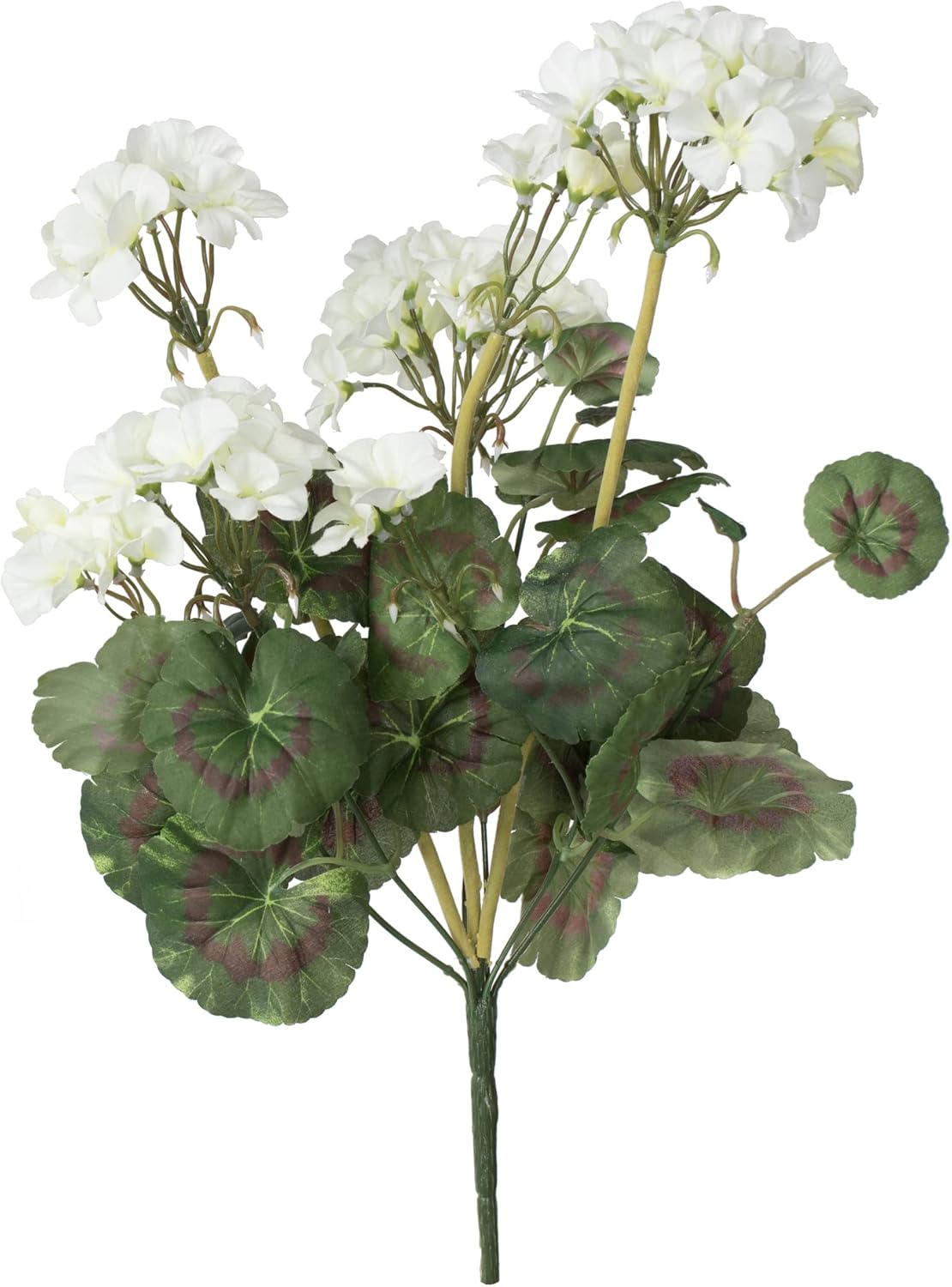 Vickerman Artificial 20" Pink Geranium Bush - 4 per Pack - Mix of Polyester and PVC - Features Realistic Blossoms and Rich Green Foliage - Recommended for Indoor Use