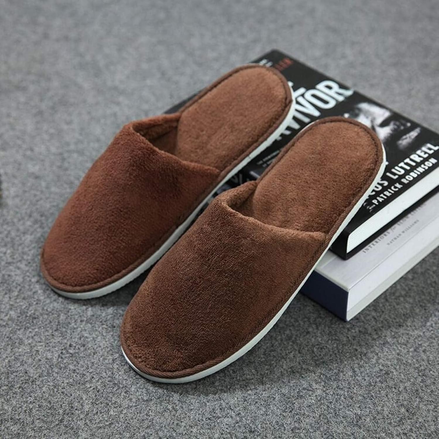 Pairs Spa Slippers,Disposable Slippers for Guests,Washable And,Reusable, Suitable for Women And Men,Non-Slip Floor Indoor,Home Furry,Slippersfor Hotel Home Guest Used