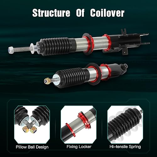 Miniatura 3 de SCITOO Amortiguador ajustable Suspensiones Coilover Kits de puntales de choque Asamblea Amortiguadores puntales aptos para Chevrolet para Camaro