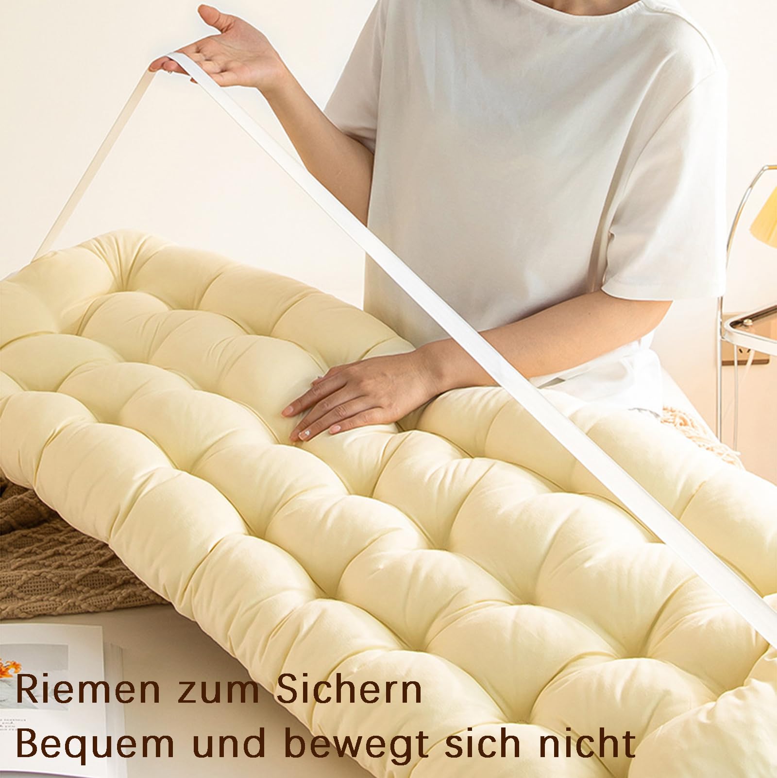 XANAYXWJ Comodo Cuscino da Lettura per Divano Letto – 90x10x50 cm Rivestimento sfoderabile Cuscino per Supporto Lombare Cuscino per testiera per Camera da Letto Ideale per Il Relax e Il Supporto per