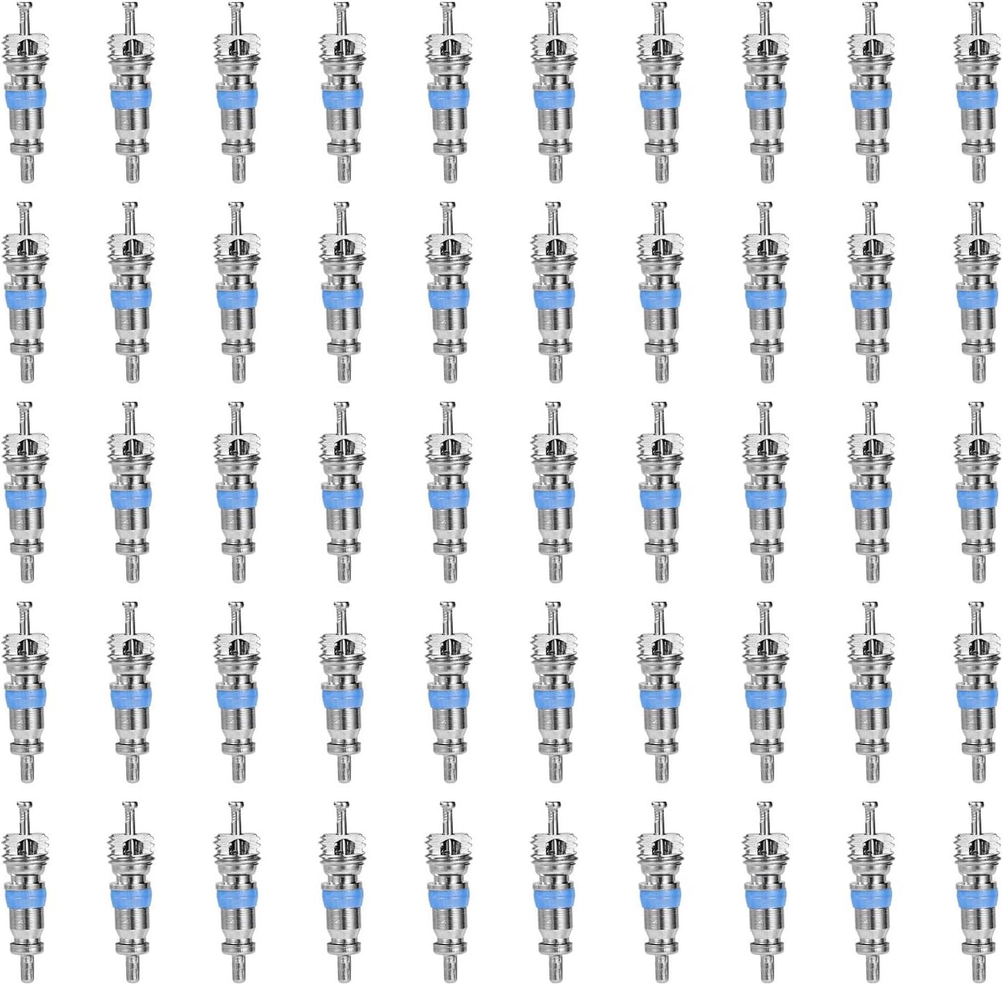 50pcs Valve Core for R32 R410 R22 Refrigerant, High Pressure Valve Cores Replacement Parts for HVAC Air Conditioning & Refrigeration Systems