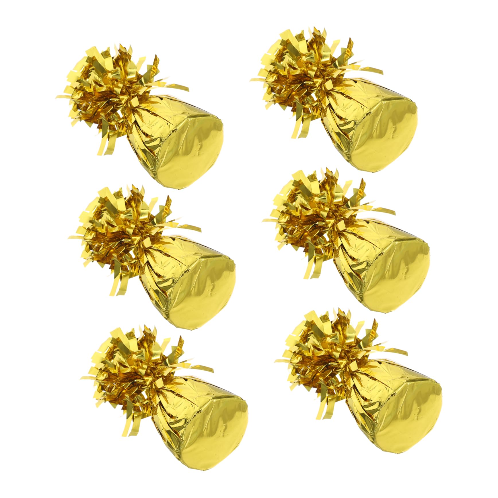 Ballongewichtblock 6 Stück Gold aus PVC und Zement für Feste