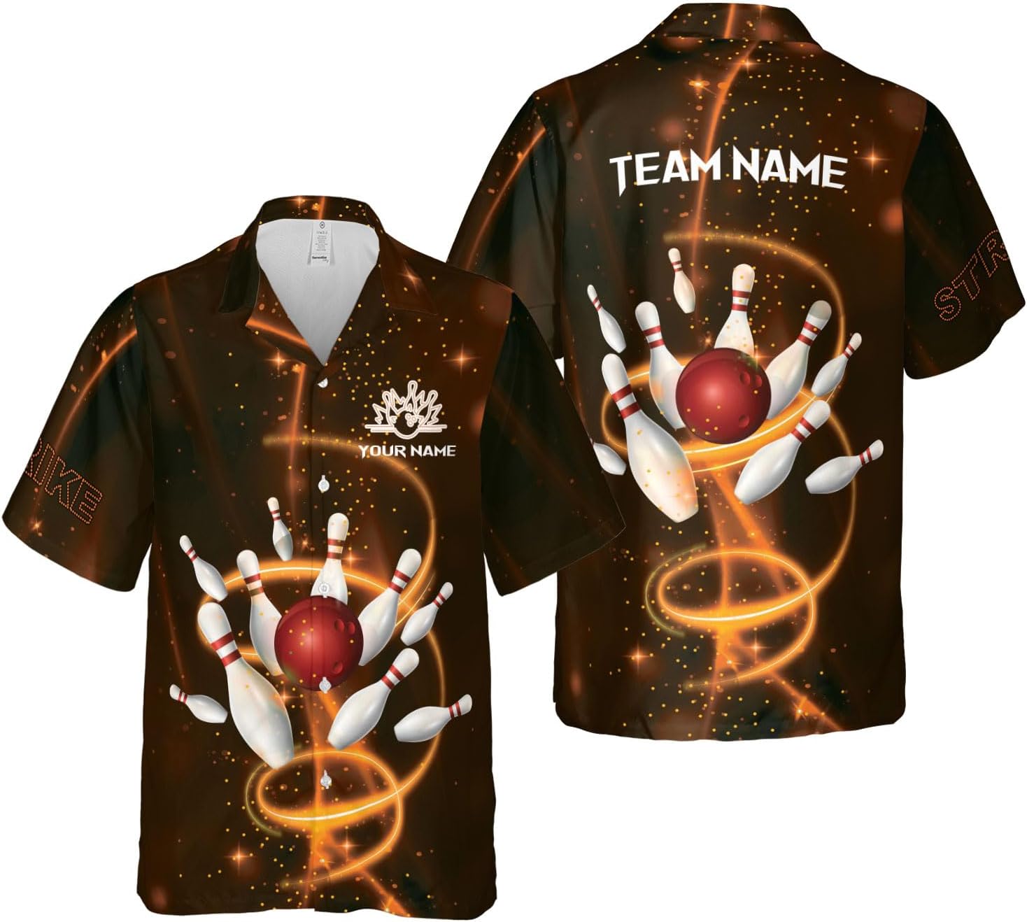 Personalized Bowling Hawaiian Shirt 3D Custom Funny Retro Vintage Button-Down Short Sleeve Men Women Bowling Team Lover Gifts