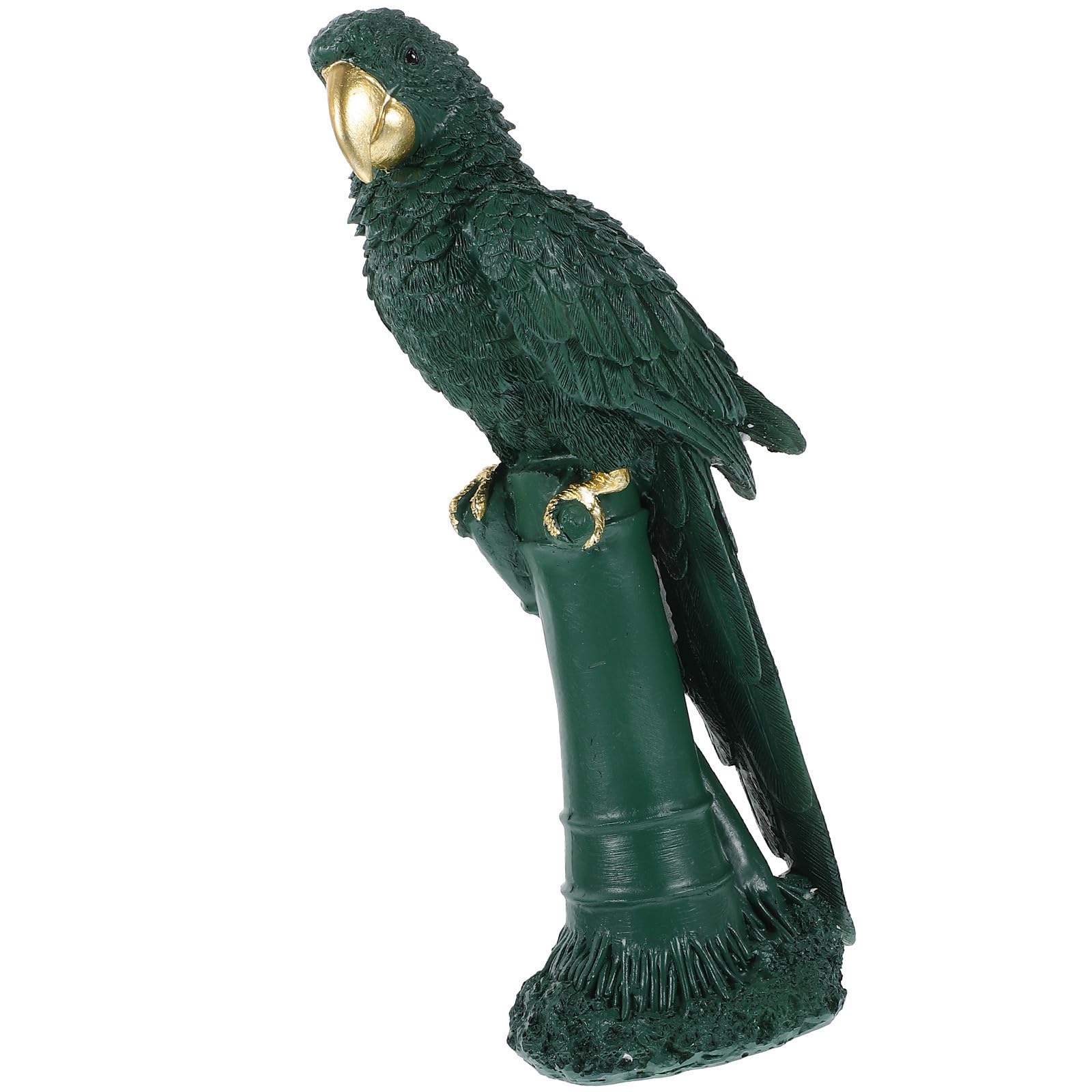 Figurine d'oiseau perroquet réaliste et délicate, ornement chic de bureau