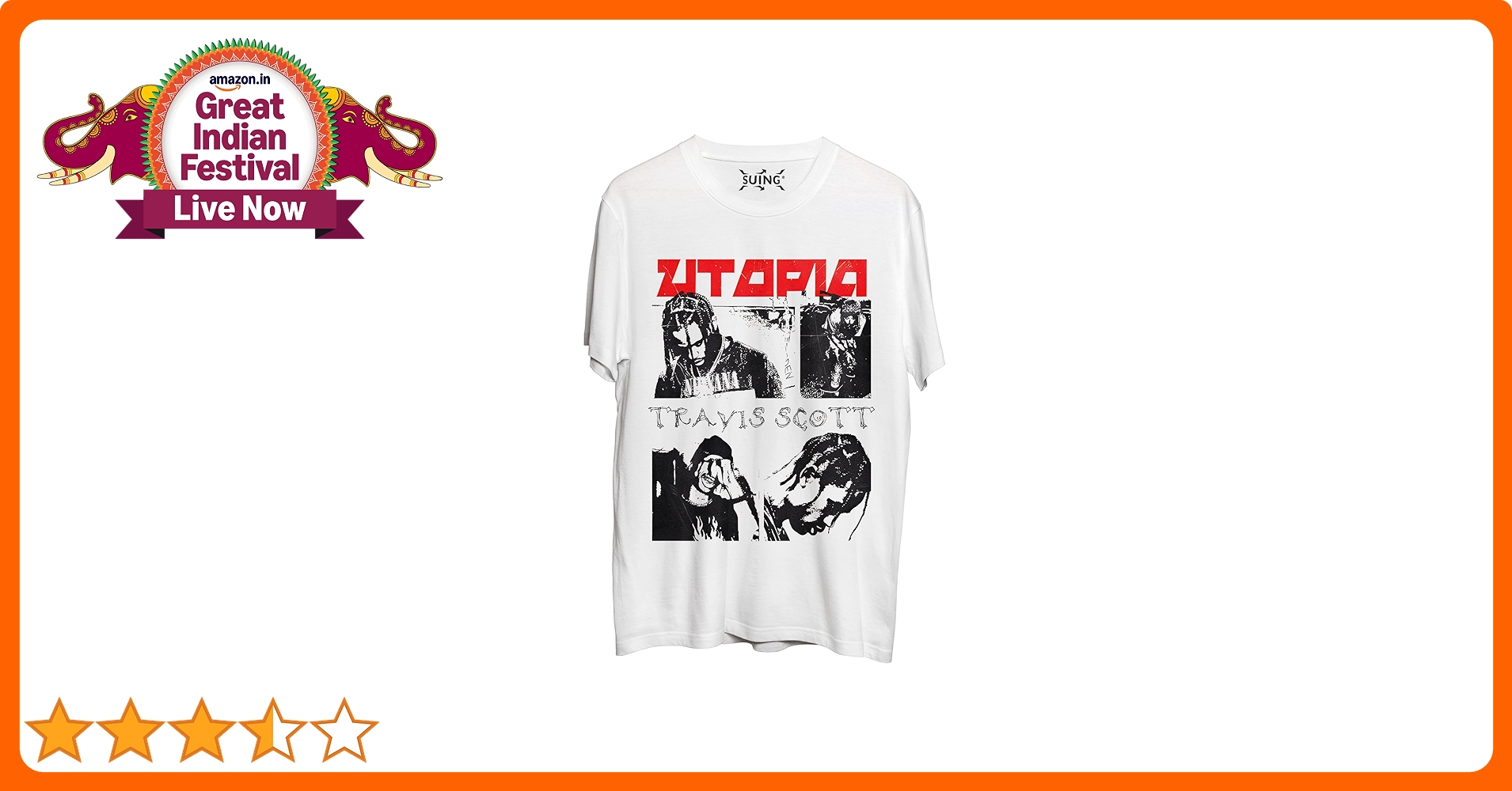 Buy SUING American Rapper Travis Scott Classic T Shirt