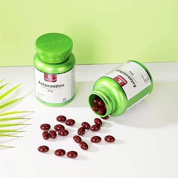 JulyDeer Astaxanthin 6 mg Per Serving, 60 Softgels Double Strength Microalgae Natural Haematococcus Pluvialis Source Antioxidant Supplements for Skin, Eyes, Joints, Immune Support Non-GMO