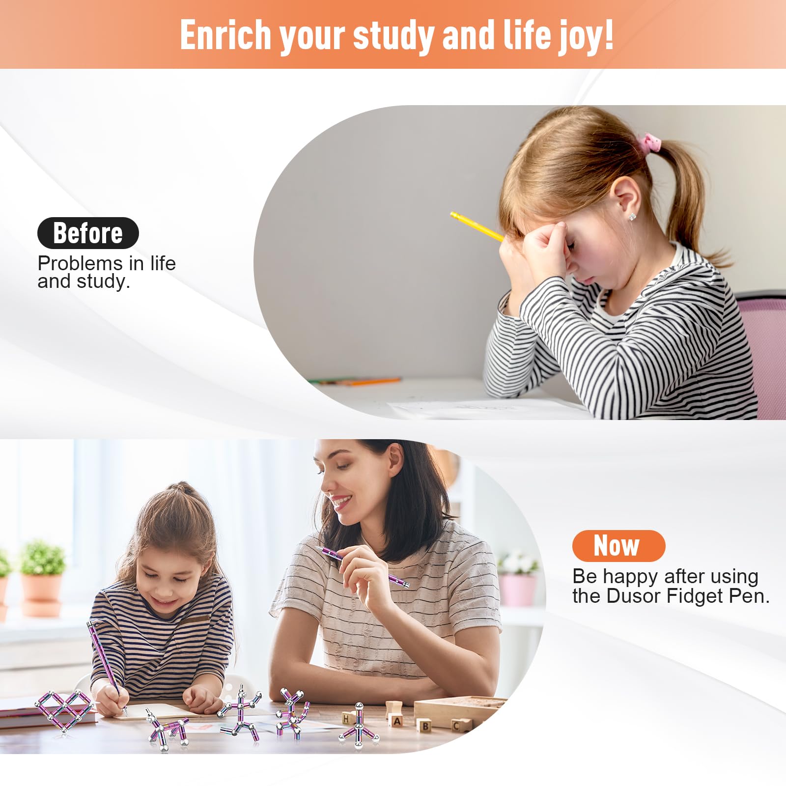 Magnetica Fidget Pen, idee Regalo Femmina Uomo Compleanno Penna Magnetica, Regali per Lui/Lei, Regali Teenager