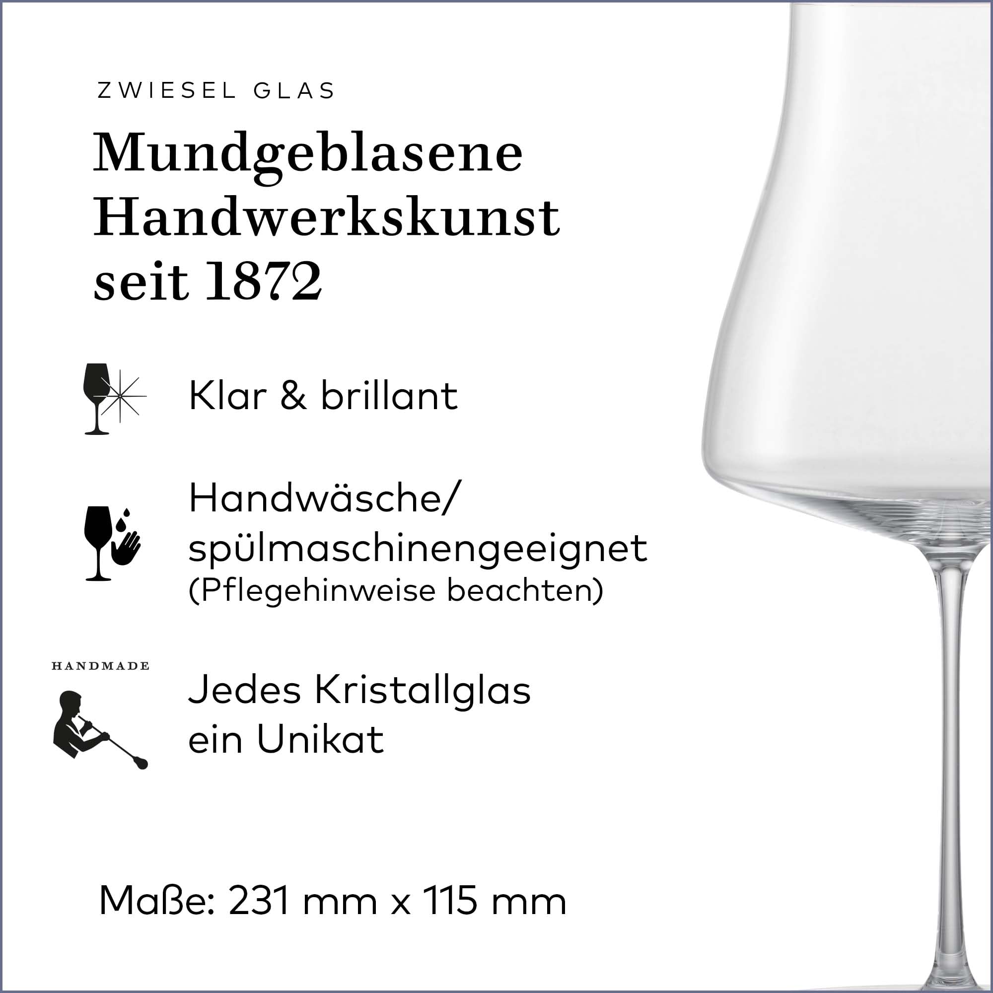 Zwiesel Glas Pinot Noir Rotweinglas The Moment (2 Stk) | in Handarbeit mundgeblasene Rotweingläser, elegante Tritan®-Kristallgläser für Rotwein