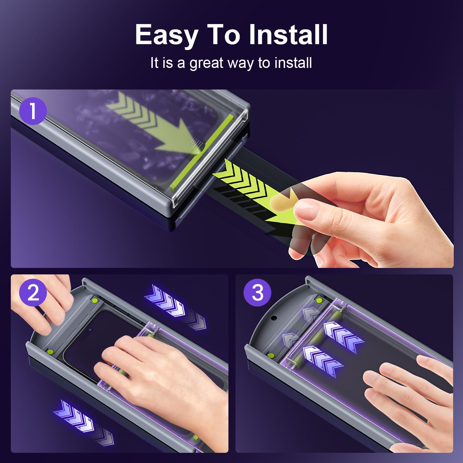 WSKEN For IPhone 16/15 Screen Protector - [Anti-Blue Light] [28°Privacy] [Auto Dust Remove] Full Coverage 9H Tempered Glass Film,Anti Fingerprint,Anti Scratch,Bubble Free,Case Friendly - View #6