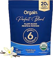 Vista 1 de Orgain Proteína en polvo orgánica vegana de mezcla perfecta, 0.71 onzas de proteína vegetal limpia, 6 ingredientes, 0.04 oz de azúcar, sin gluten