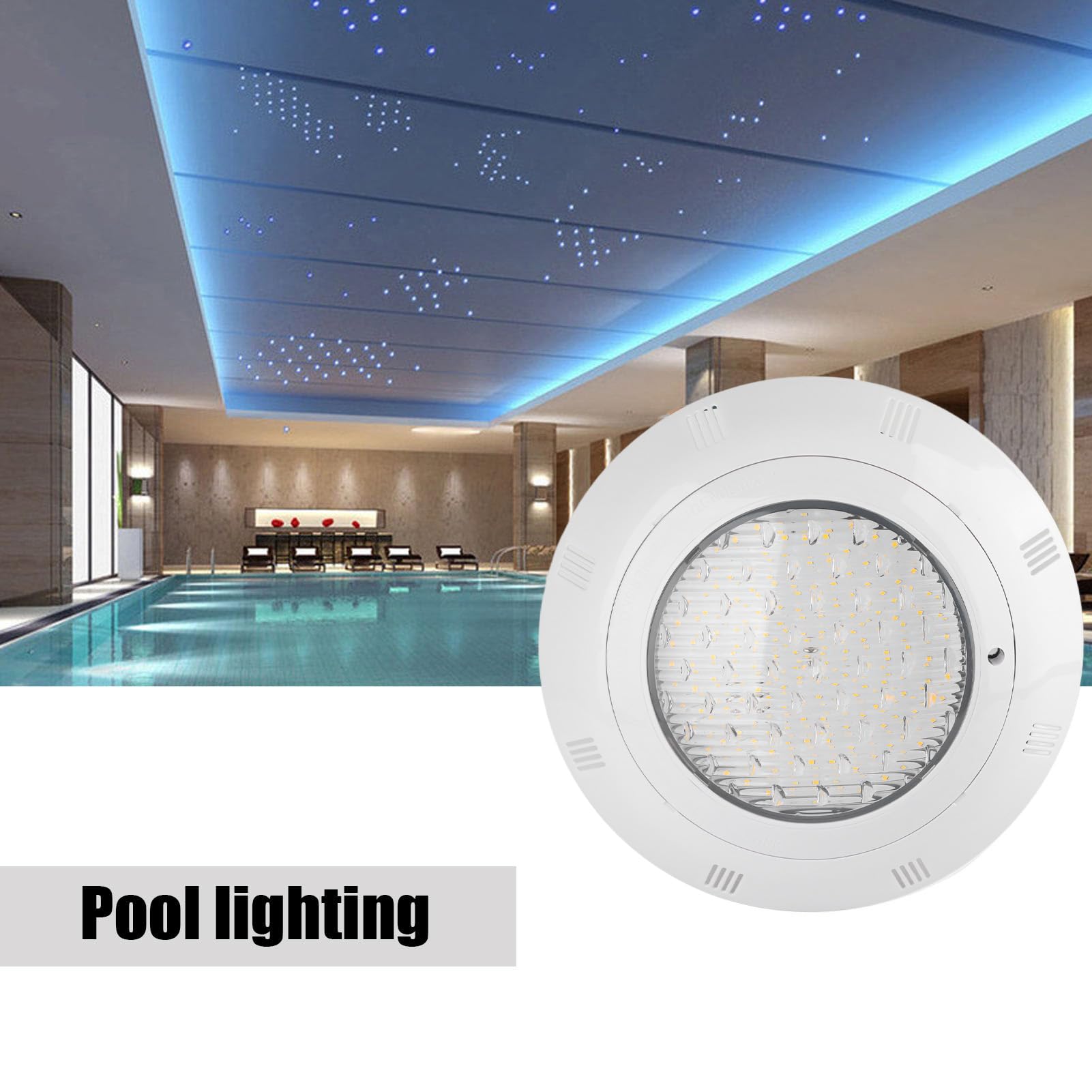 Pilipane Luci Subacquee a LED per Piscina, Luce Subacquea per Piscina Montata a Parete, Lampada Sommergibile Impermeabile AC12V IP68, Luce Bianca Calda per Piscine, Acquari E Fontane(12W)