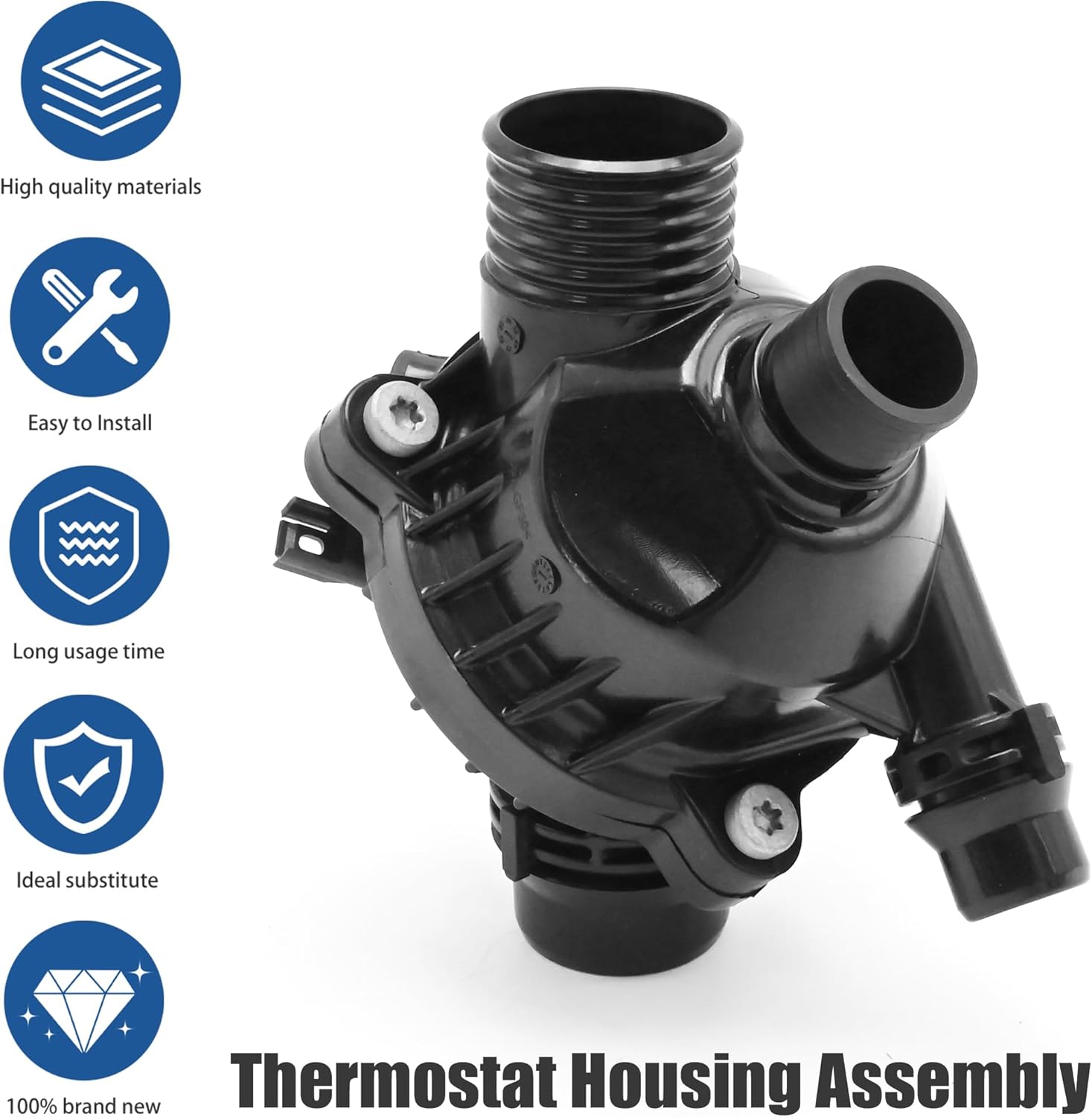 UOIENRT 902-816 902816 11537549476 Thermostat Housing Assembly Replacement for BMW X3 2007-2011 Z4 2006-2016 335i 528i 535i xDrive 2009-2010 525i 525xi 530i 530xi 2006-2007