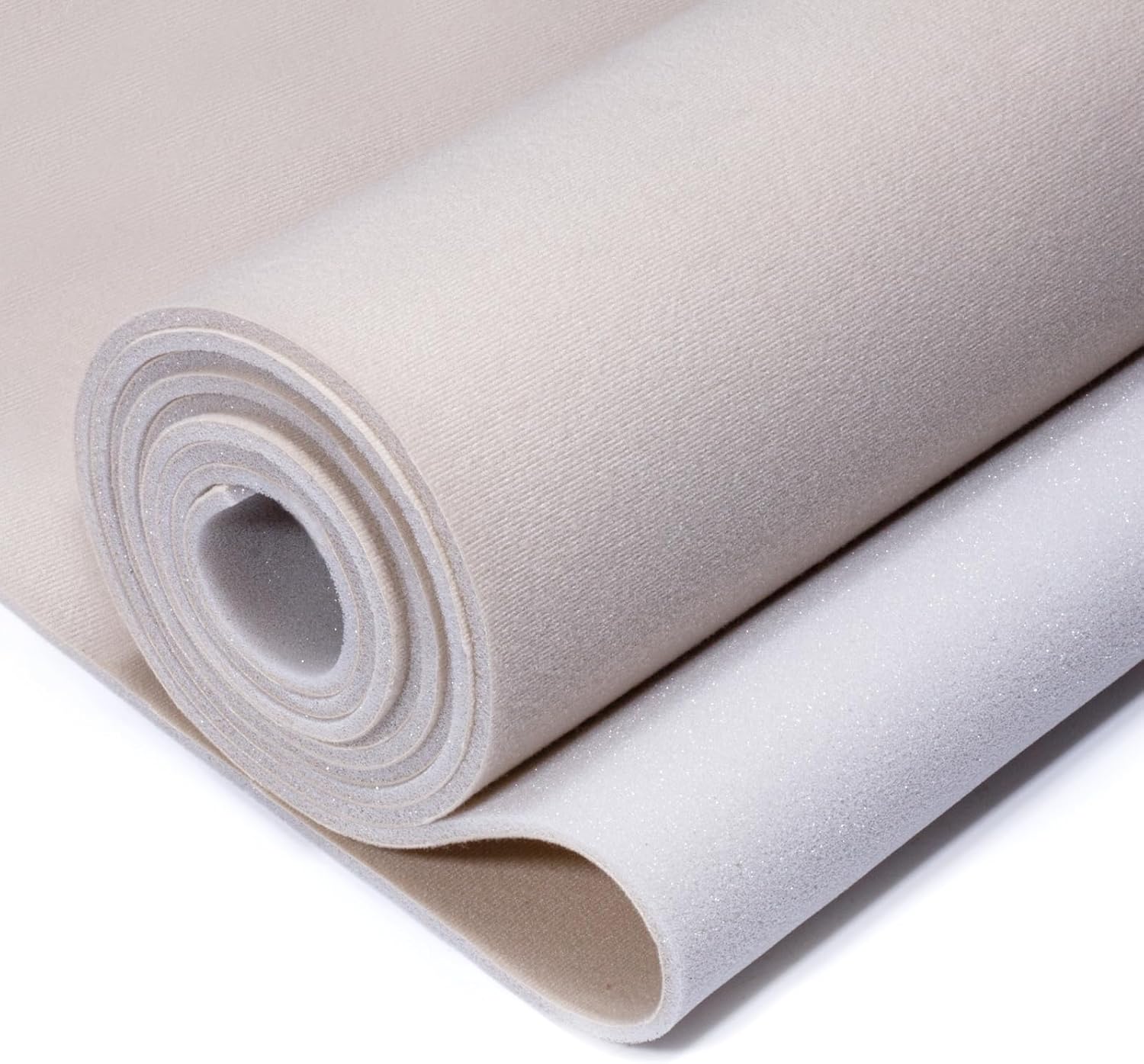 Suede Auto Headliner Fabric 56"L × 60"W Microfiber Velvet with Foam Backing-Tube Packaging-Light Grey Interior Replacement Material for Car/Truck/SUV/RV Roof-Home Repair/DIY Headliner Material