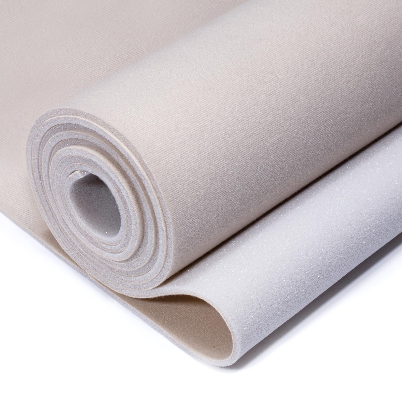 BabneclAuto Headliner Fabric 38"L×60" W with Foam Backing - MicroVelvet Headliner - Tube Packaging - Beige Interior Replacement Material for Car/Truck/SUV/RV Roof - Home Repair/DIY Headliner Material