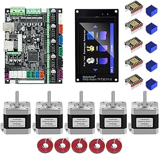 APAAZO 3D Printer Motherboard Motor Driver Kit MKS Robin Nano V1.2+TFT35+Wifi+TMC2209 V2.0+Nema17 Stepper Motor 17HS4401 (Color : Without wifi)