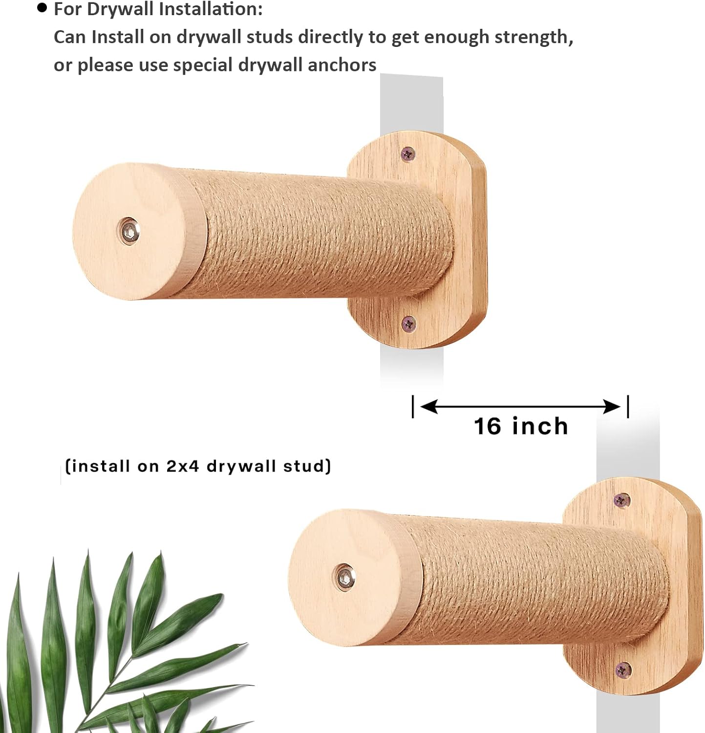 review Cat Wall Floating Steps with Jute Rope Scratching - Wall Mounted Cat Stairs, Cat Climbing Shelfves and Perches for Wall, Stylish Indoor Cat Wall Furniture - Holds up 35lbs