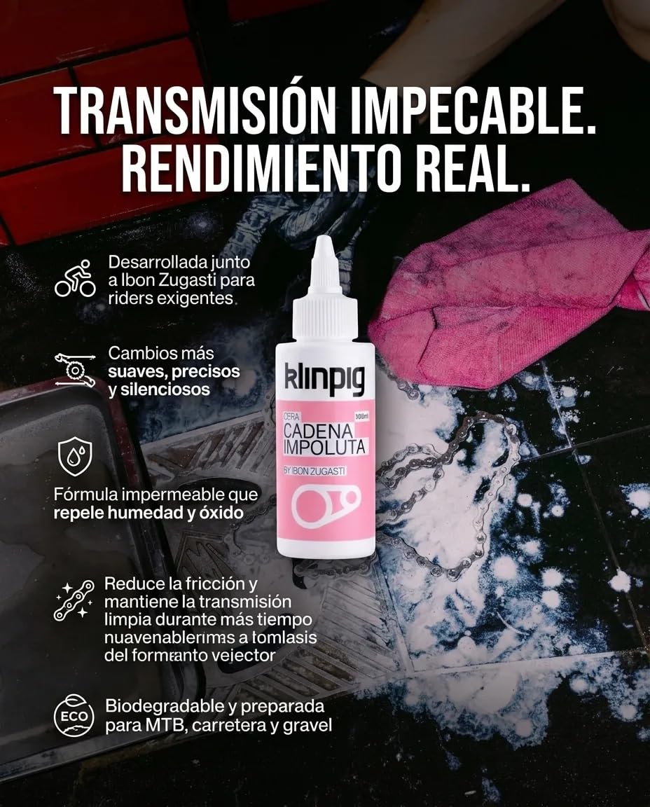 wosk do łańcucha impoluta x Ibon Zugasti 100 ml, wosk smarowy do łańcucha rowerowego, długa żywotność i minimalizuje tarcie, wodoodporny (1)