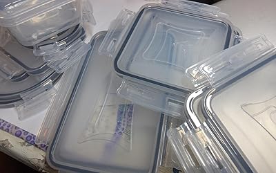 Amazon.com: Skroam 12 Pack Airtight Food Storage Containers with Lids ...