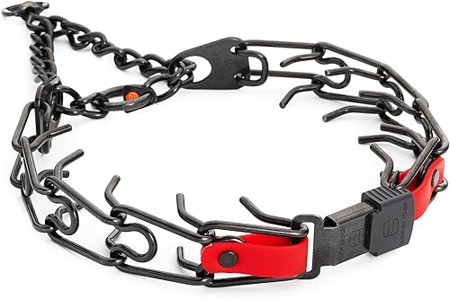 Miniatura 26 de Collar para Perro Herm Sprenger de Acero Inoxidable Negro con Hebilla de Liberación Rápida ClicLock y Inserción de Biothane Collar de Entrenamiento