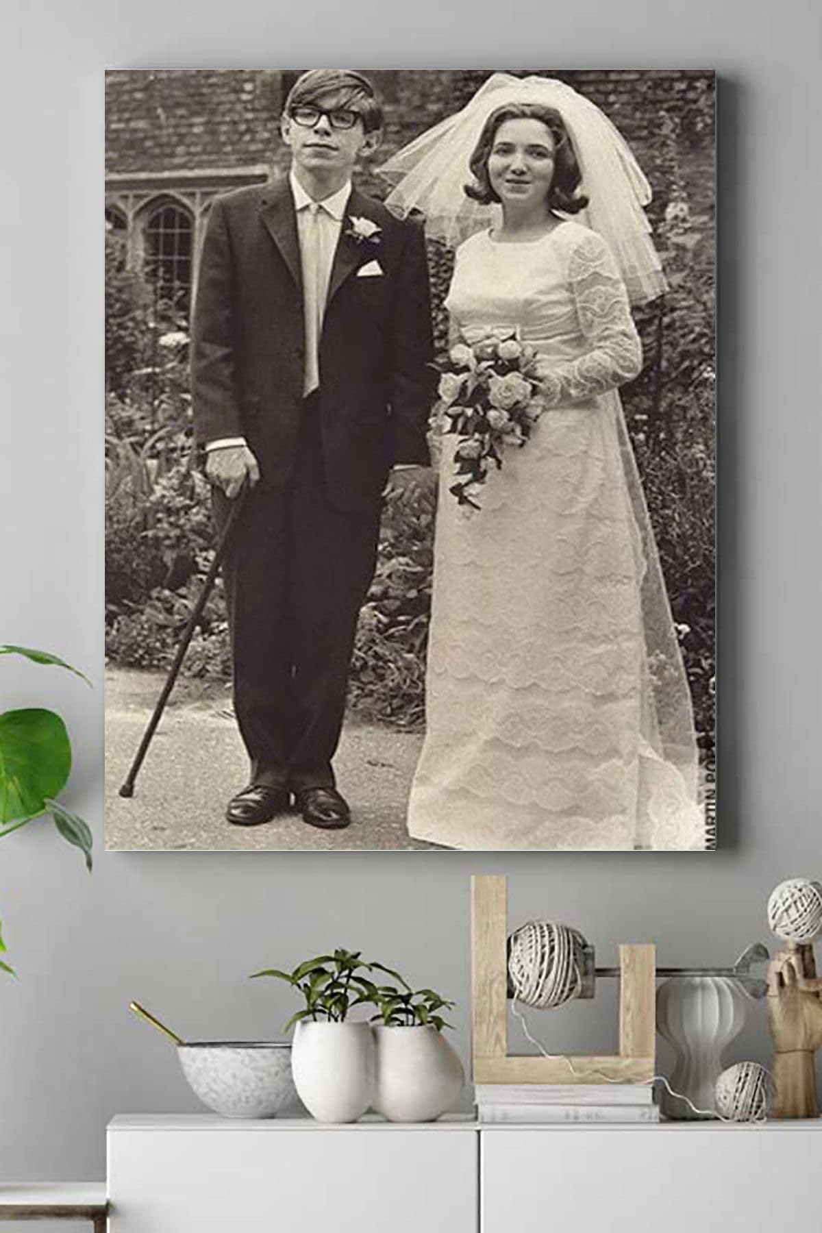 Postermanya (pster17984) Stephen Hawking Bilimsel Kanvas Tablo 21 x 30