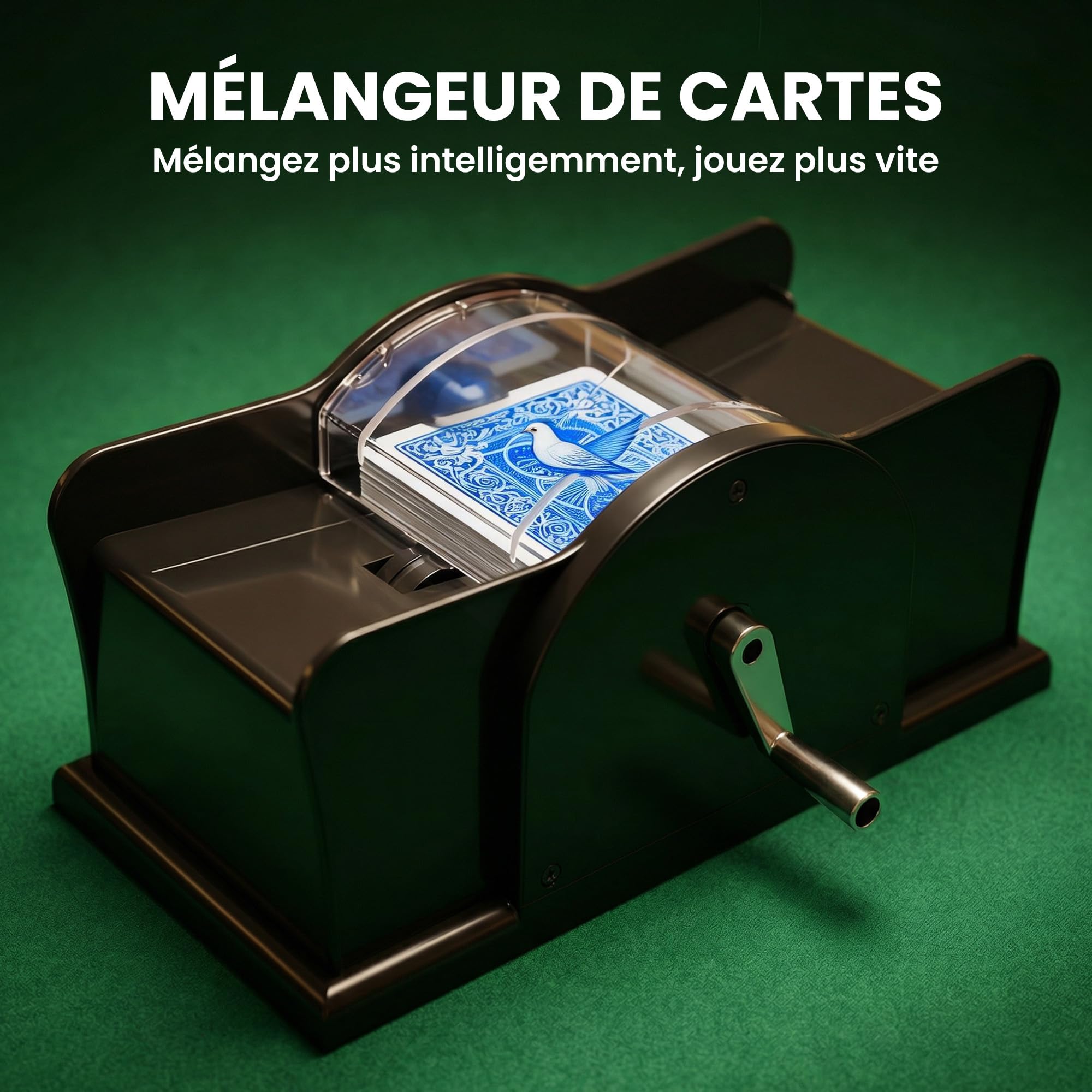 SPORTNOW - Maletín de Póker Completo de 500 Fichas, Carcasa de ABS, Tarjetas de Juego, Dados, Distribuidor, Alfombras, Llaves para Juegos de Blackjack y Texas Holdem