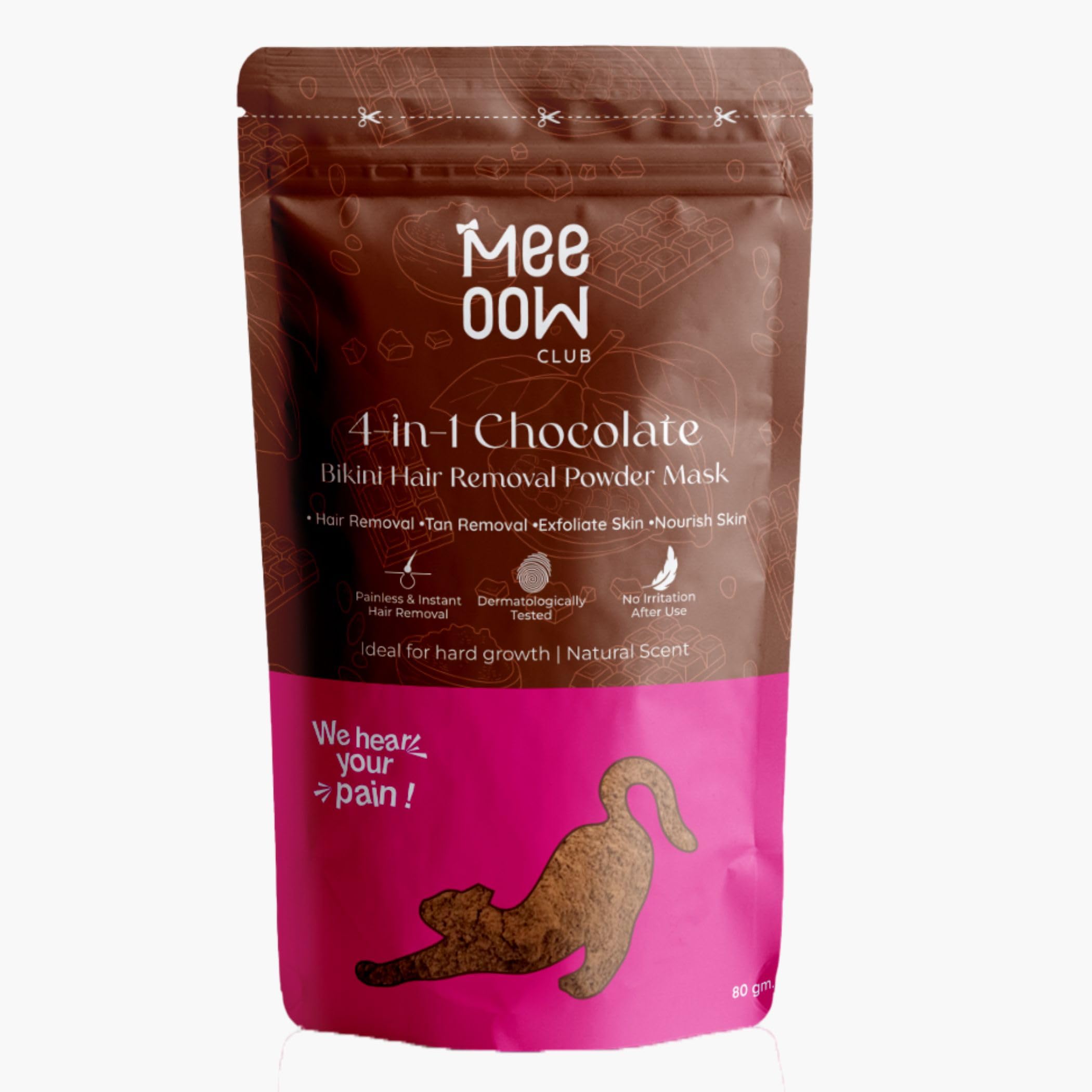 meeoow club Bikini Wax Powder Women For Hair Removal With Chocolate, Painless Hair Remover Herbal Wax Powder for Women, No Harmful Chemicals, No Irritation, No Skin Rashes - 100 gm-picture-10