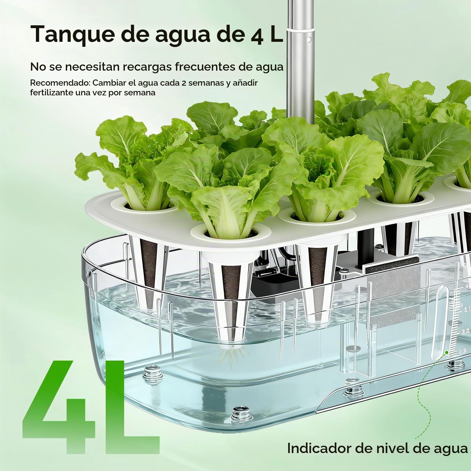 Sistema de Cultivo hidropónico, 12 Vainas Jardinería de Interior y Lámpara LED de Crecimiento, Smart Garden con Temporizador Automático, Altura Ajustable
