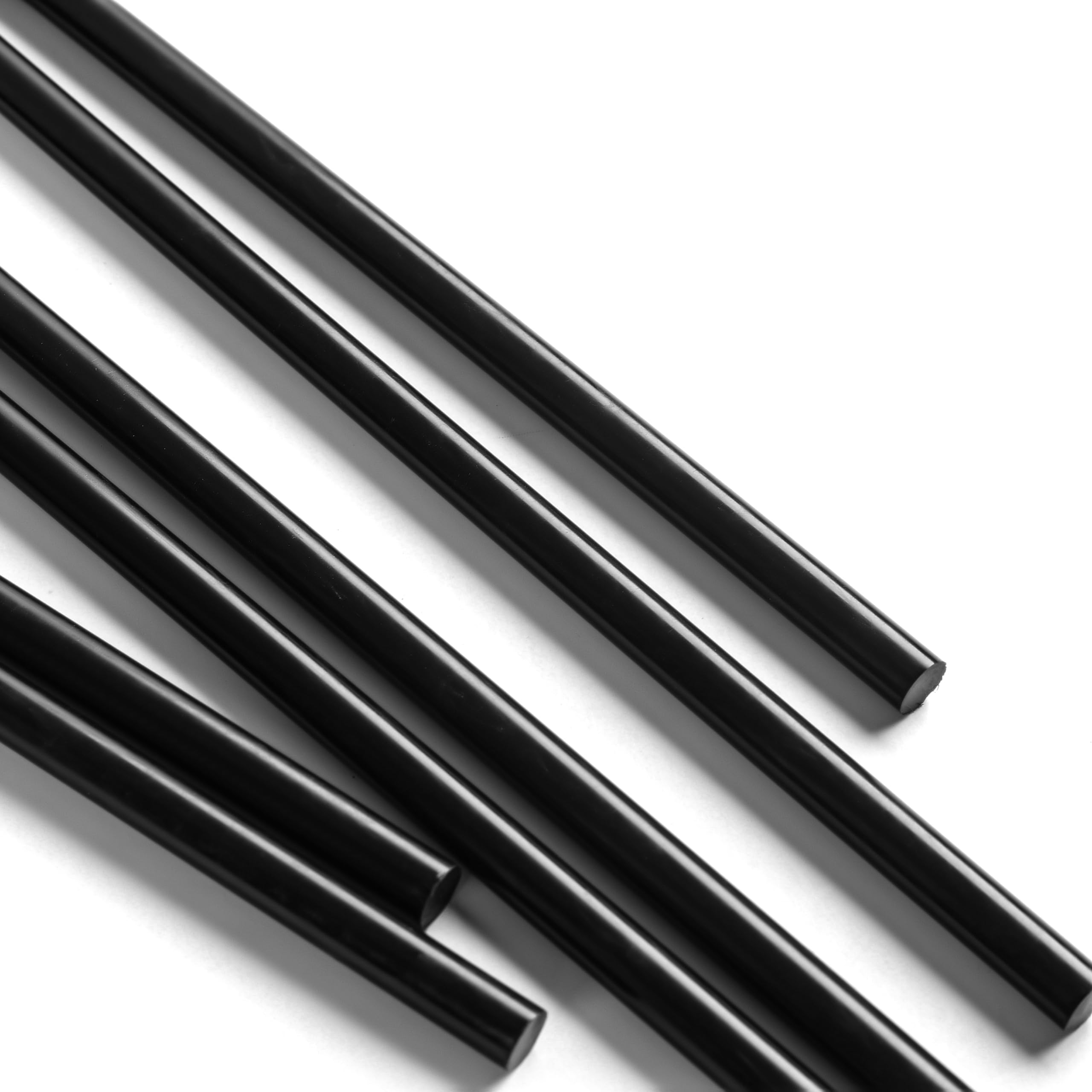 Black Acetal Rods - 1/4" Diameter, 12" Long -5 Black Acetal Rods - 1/4" Diameter, 12" Long -5