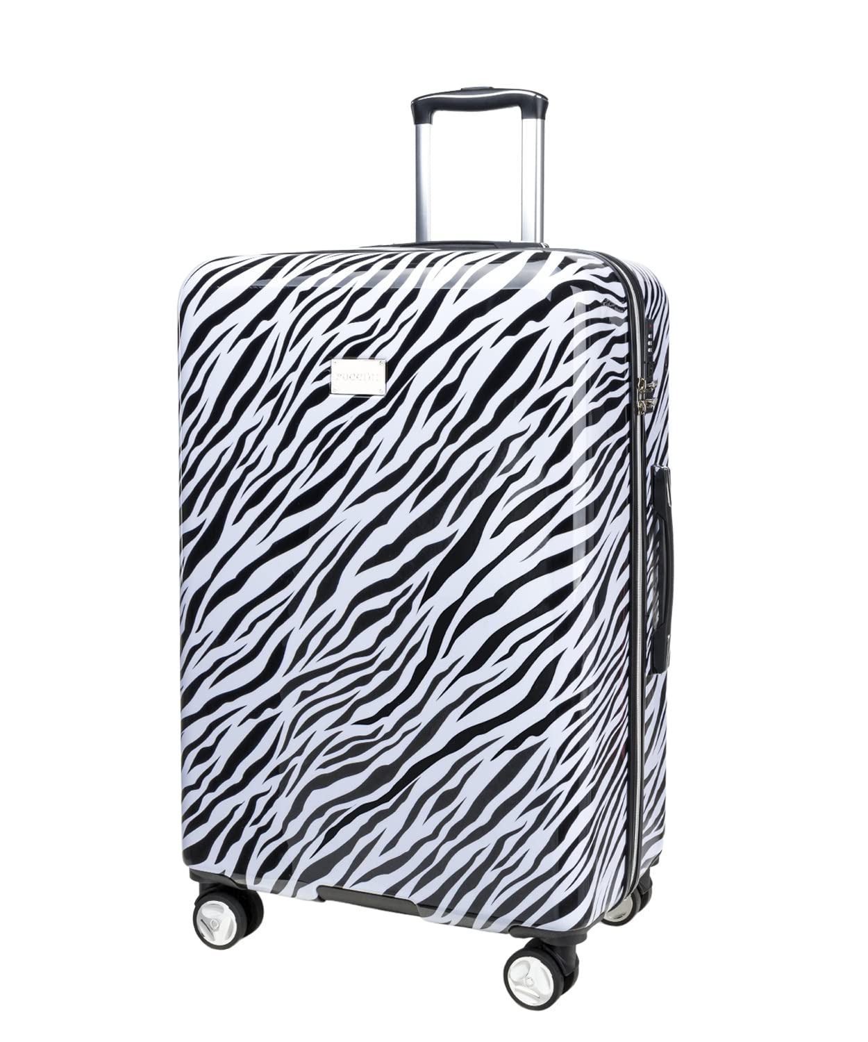 Puccini Koffer Reisekoffer Hartschalen Trolly Beautycase Beverly Hills (Zebra 10, Set: Groß + Mittelgroß + Kabinenkoffer)