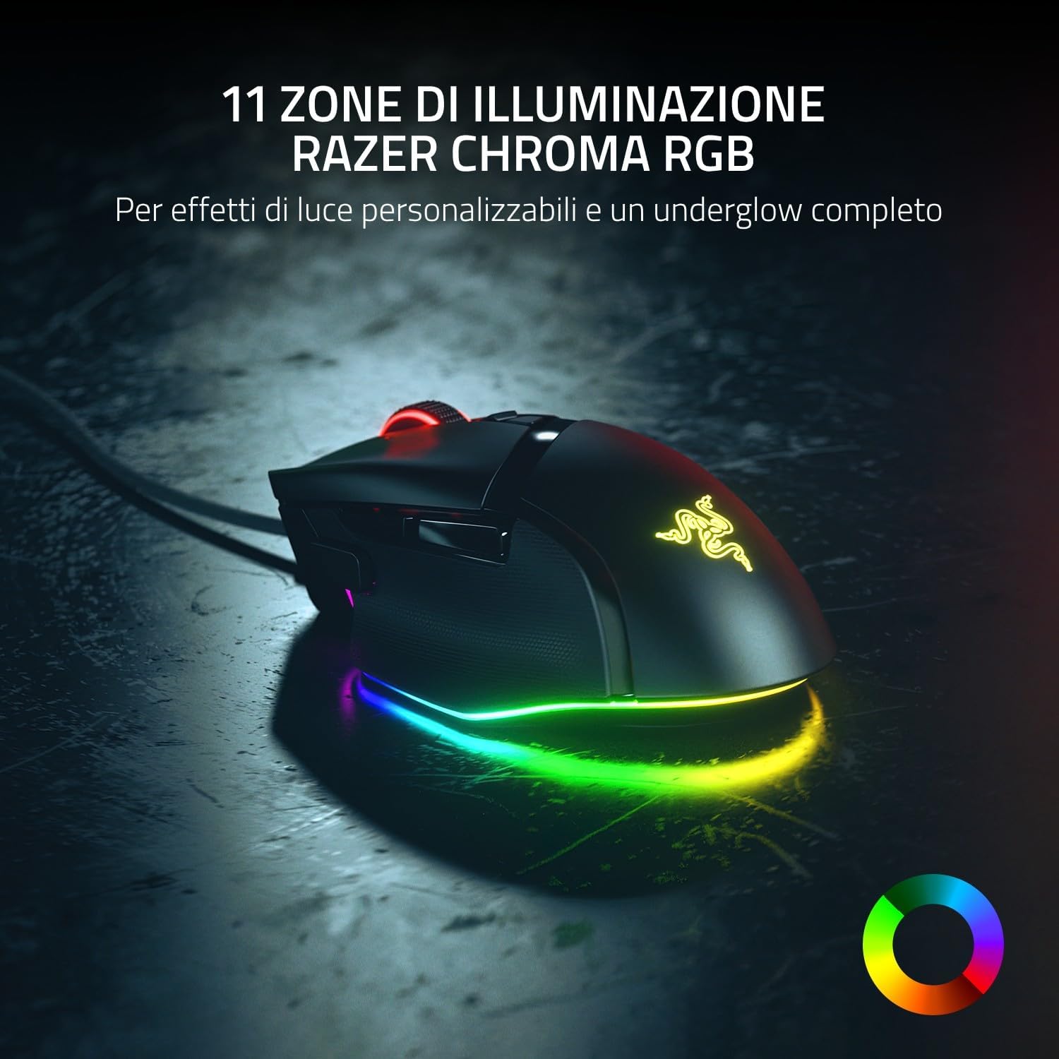 Razer Basilisk V3 - Mouse da Gioco Personalizzabile Cablato (10+1 Pulsanti Programmabili - Mouse gaming - Immagine 3