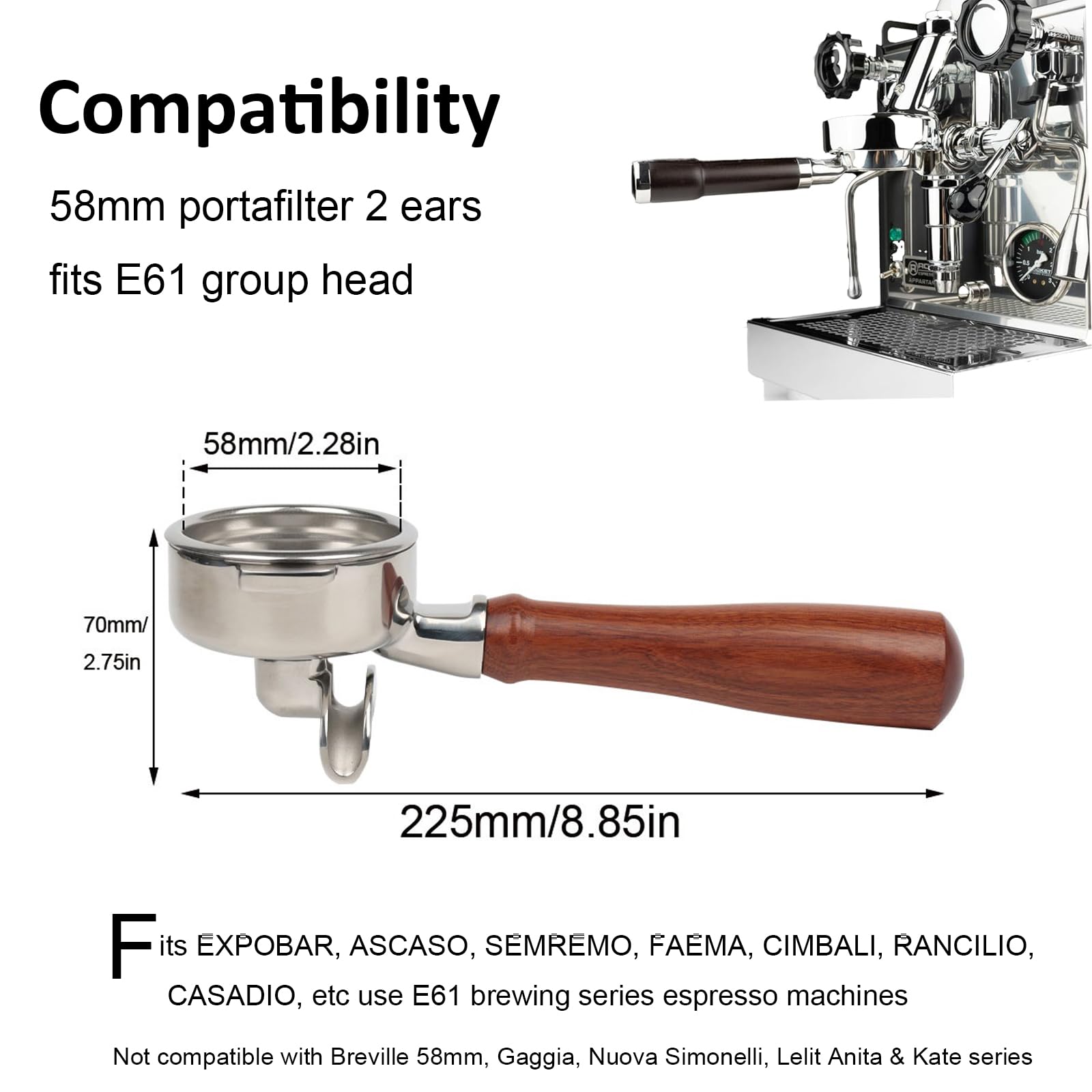 ダブルショットポルタフィルター【新品未使用】 Amazon | 58mm 底なしポルタフィルター 2イン1 ボトムレスポルタ