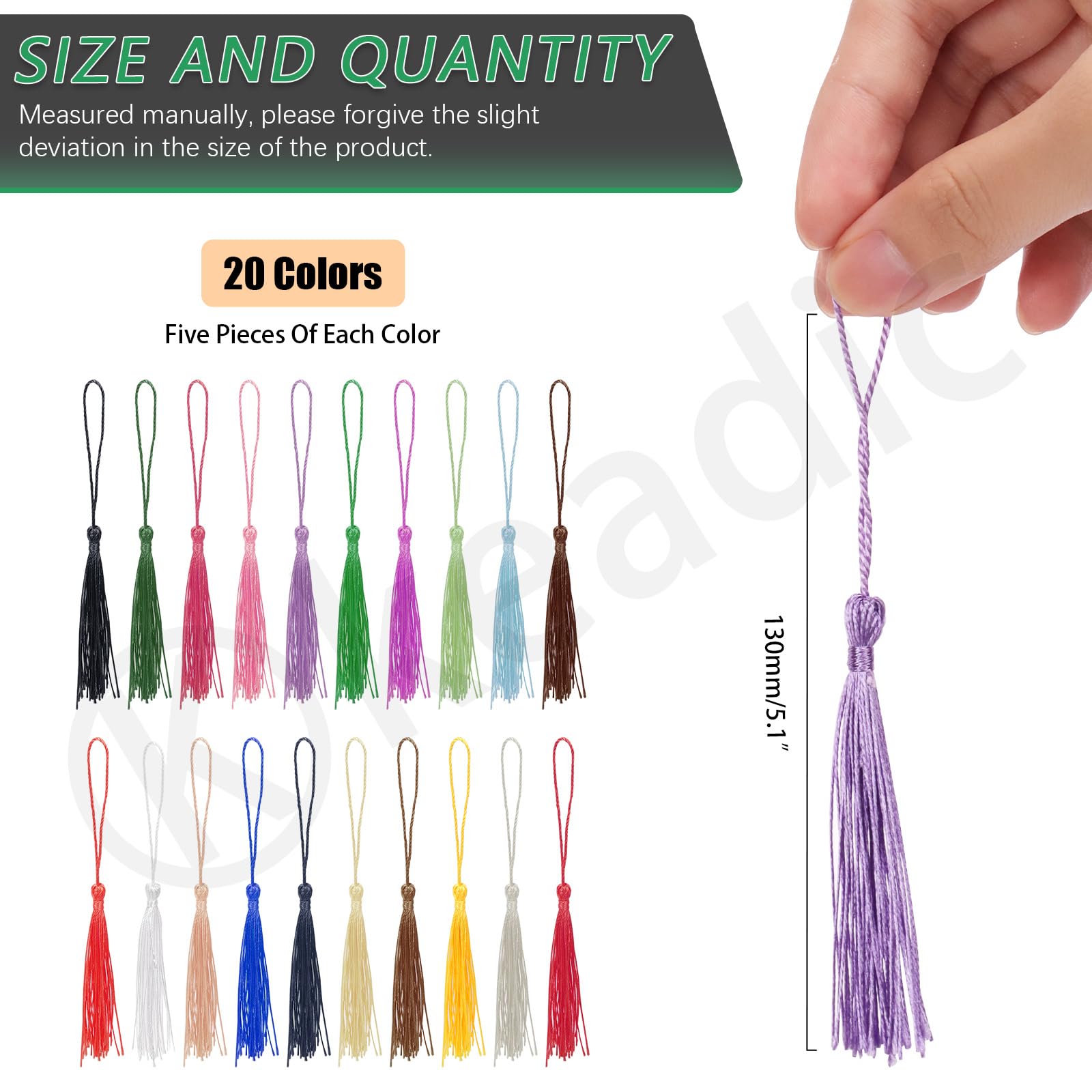 Mini Nappine Multicolore Morbide 13 cm per Creazione Gioielli Fai da Te - 100 Pezzi
