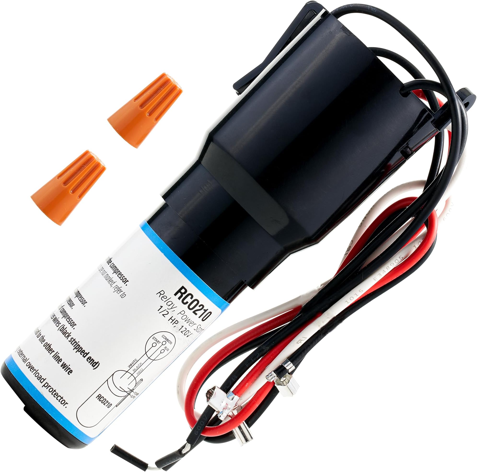 Ultra Durable RCO210 3 in 1 Hard Start Capacitor Replacement Part by Blue Stars - RSC Series Solid State Relay Overload & Start Capacitor Combination - 1/3-1/2 H.P. 115VAC
