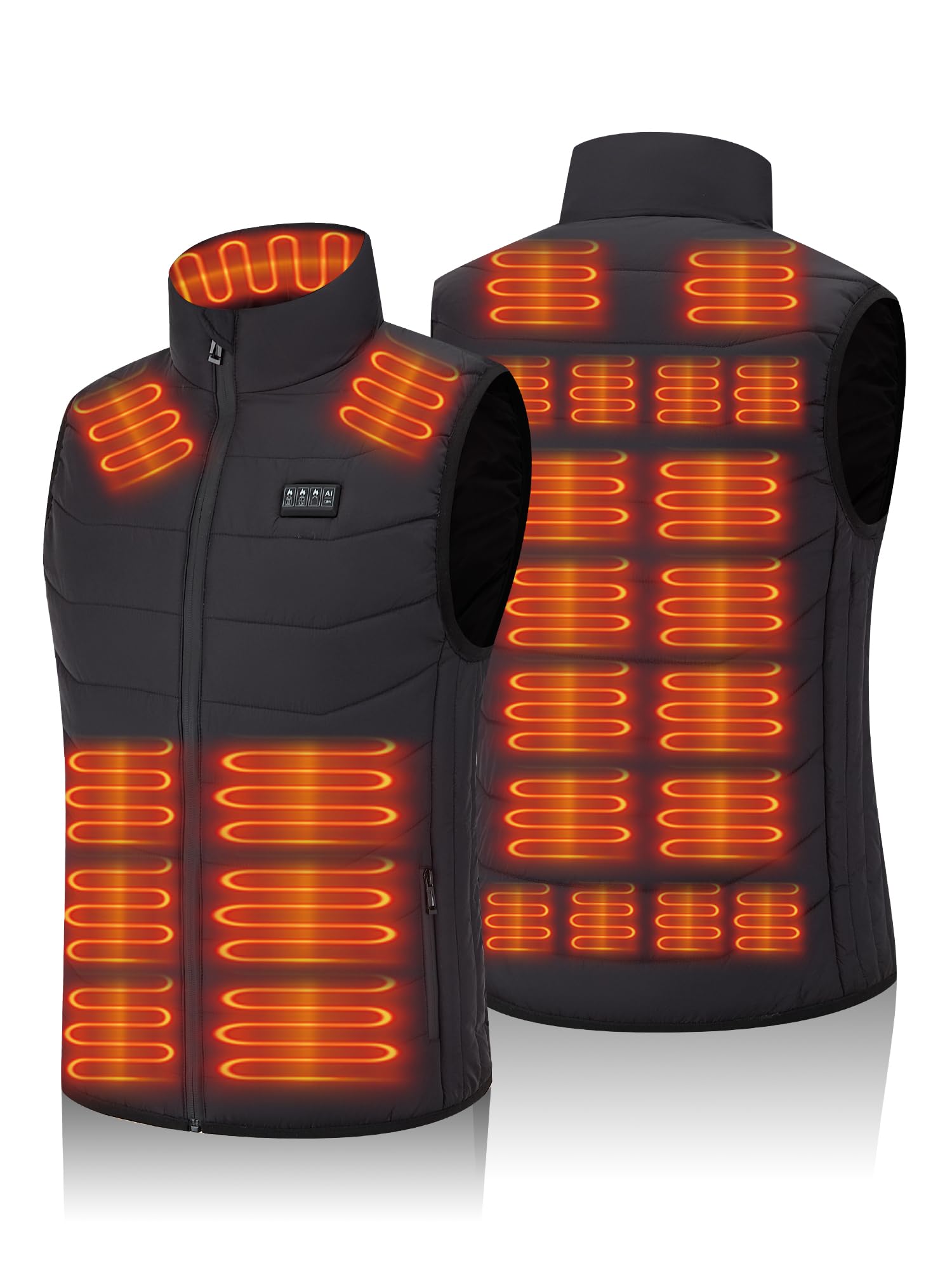 Gilet riscaldato per uomo e donna, 26 zone di riscaldamento, USB e doppia