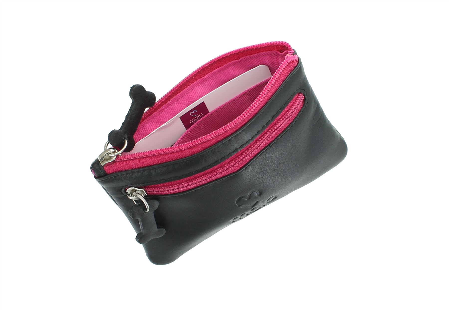 Porta Monete Bassotto in Pelle Mala Leather Collezione BEST FRIENDS 4133_65 Nero