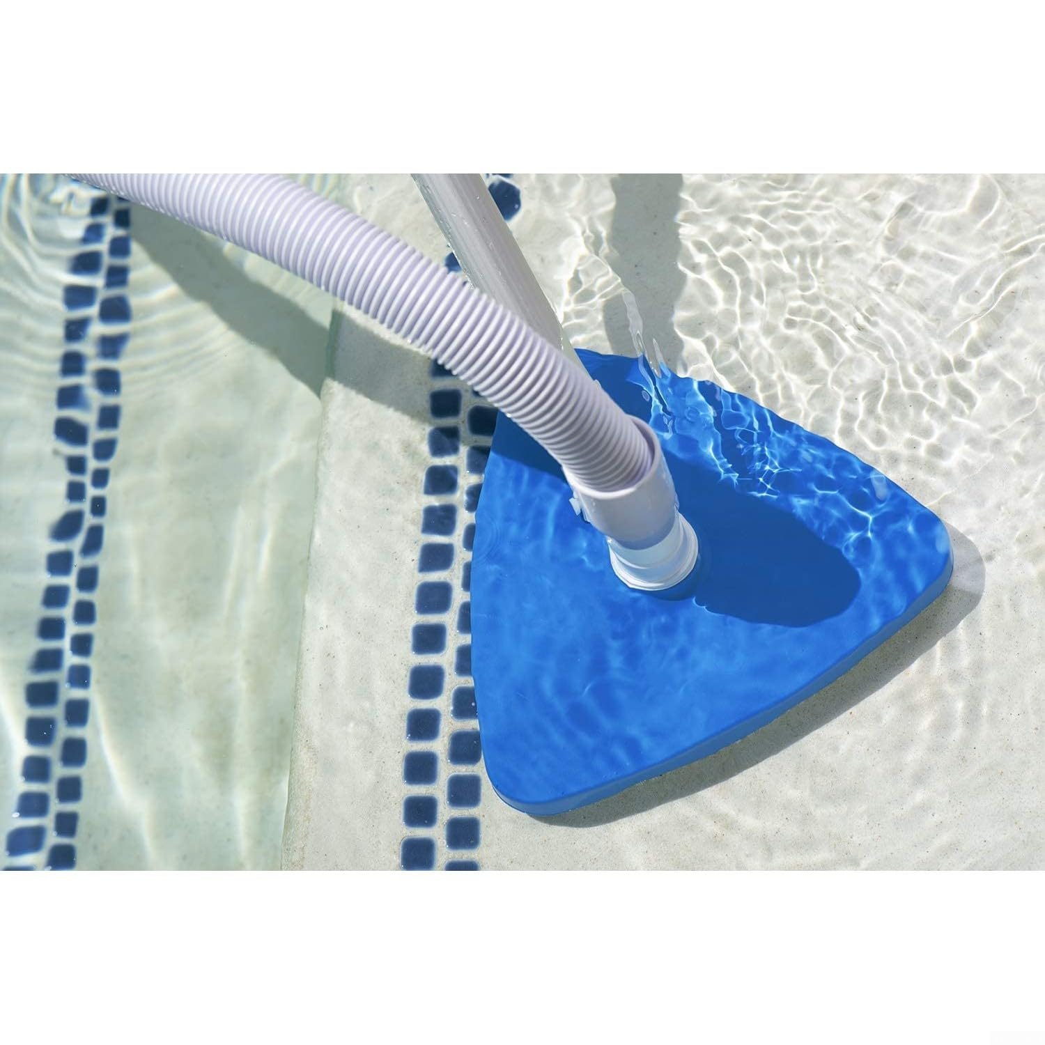 Testa triangolare per aspirapolvere per piscine in vinile per piscine in vinile, adatta per tubi da 3,5 cm, 1,3 cm, 1,3 cm, 2,5 cm, spazzola per aspirapolvere per piscine ad angolo