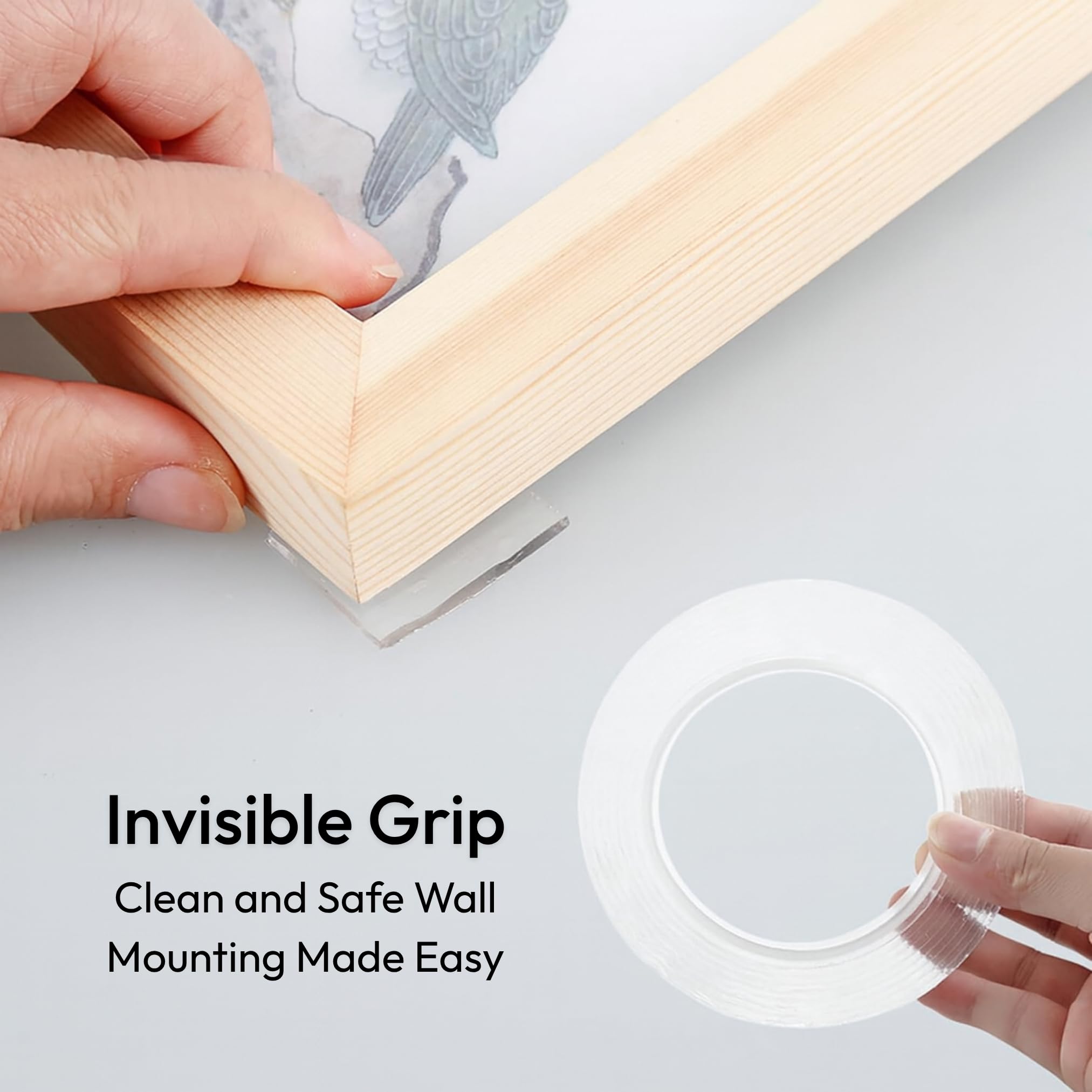 Zulaxy Double Sided Tape Heavy Duty for Wall, Strong Adhesive Transparent Nano Tape 3 Meter | Multipurpose Mounting Tape for Home, Office & Car Without Peeling Paint (Pack of 1)