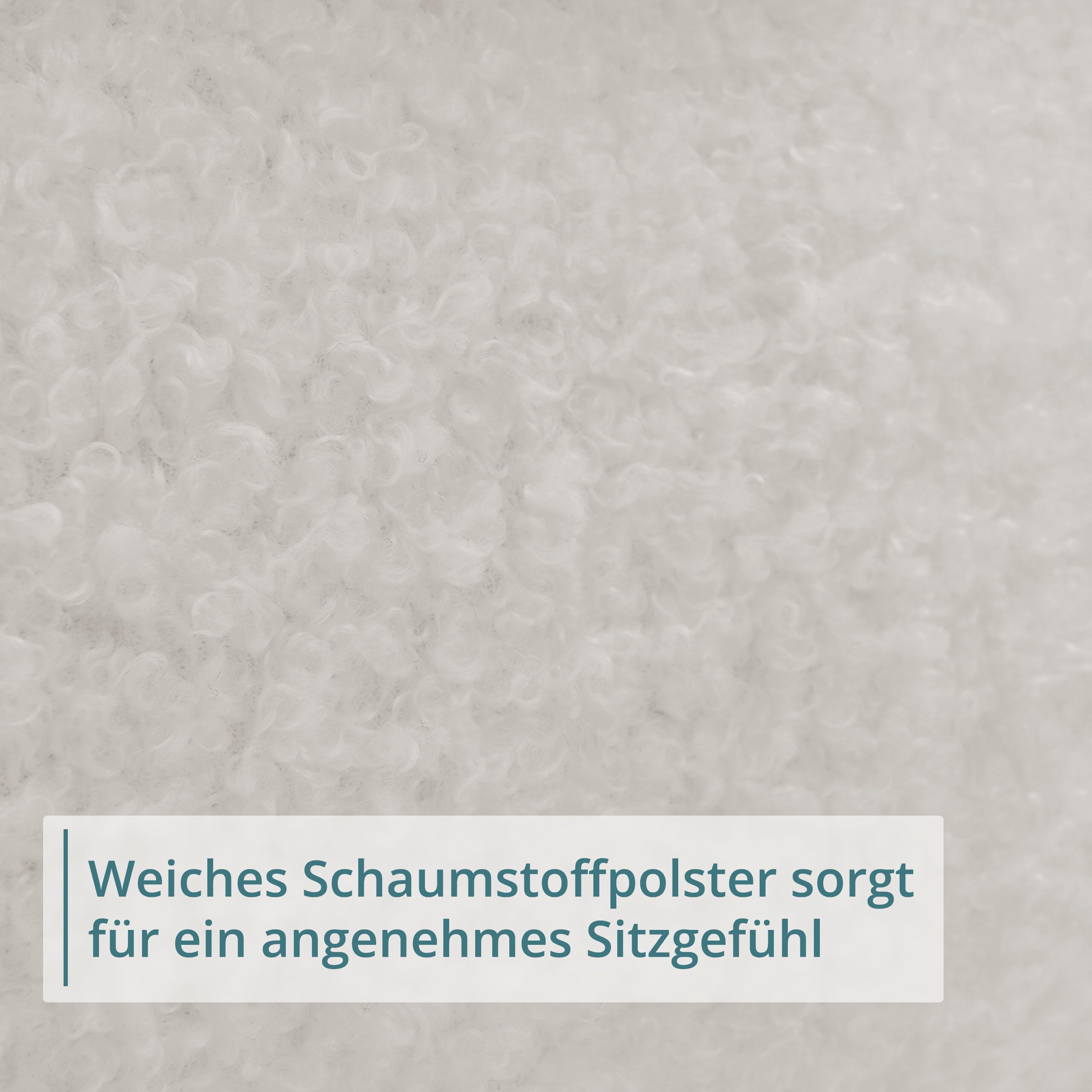 Relaxdays Sitzbank, Teddystoff, Stauraum, gepolstert, Flur, Schlafzimmer, HBT: 42 x 110 x 45 cm, Bouclé Sitztruhe, Creme