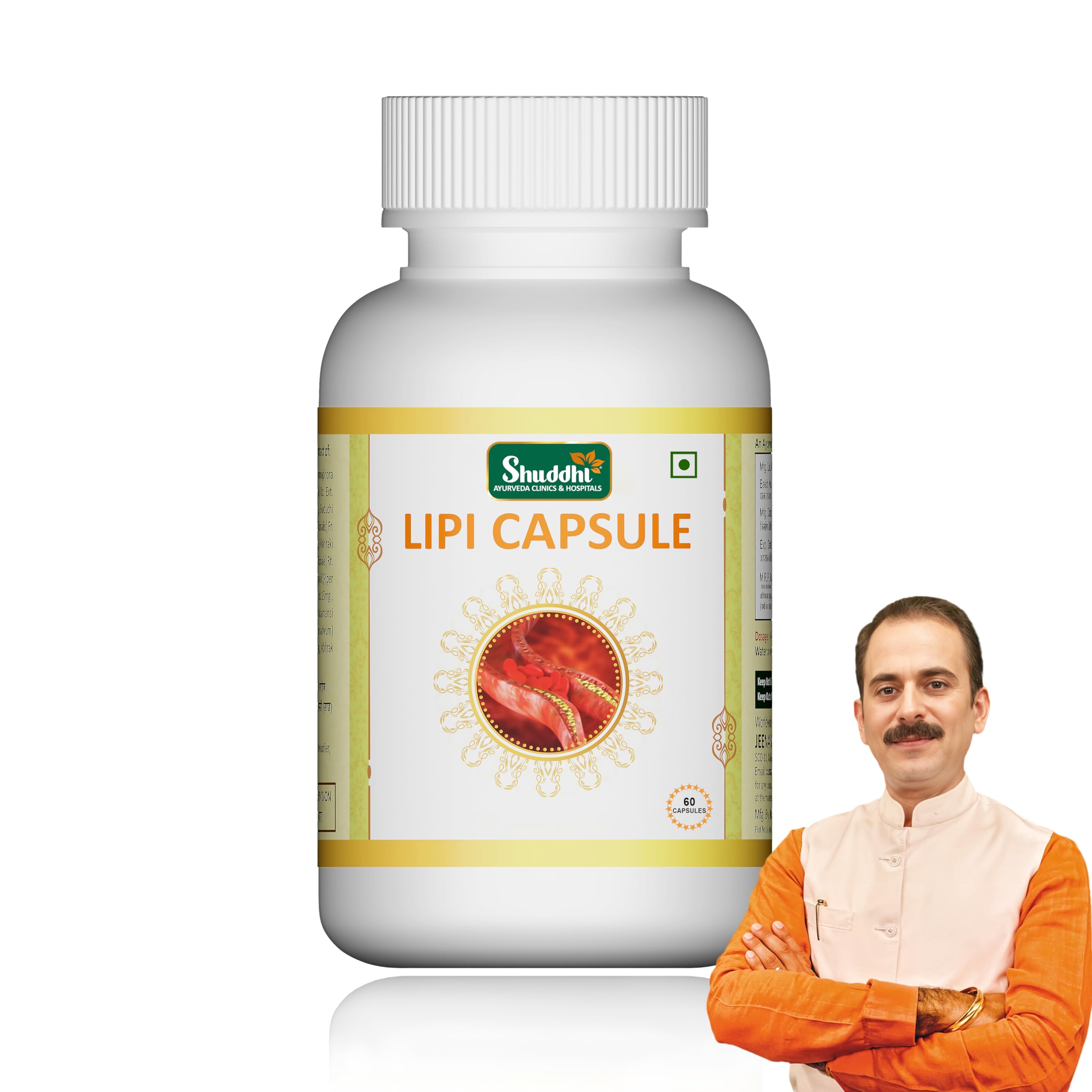 Shuddhi Lipi Capsules For Controlling Cholesterol|Ayurvedic Multivitamin For Cholesterol Care|Naturally Controls Blood Sugar Levels,60 Capsules,1 Count-image-10