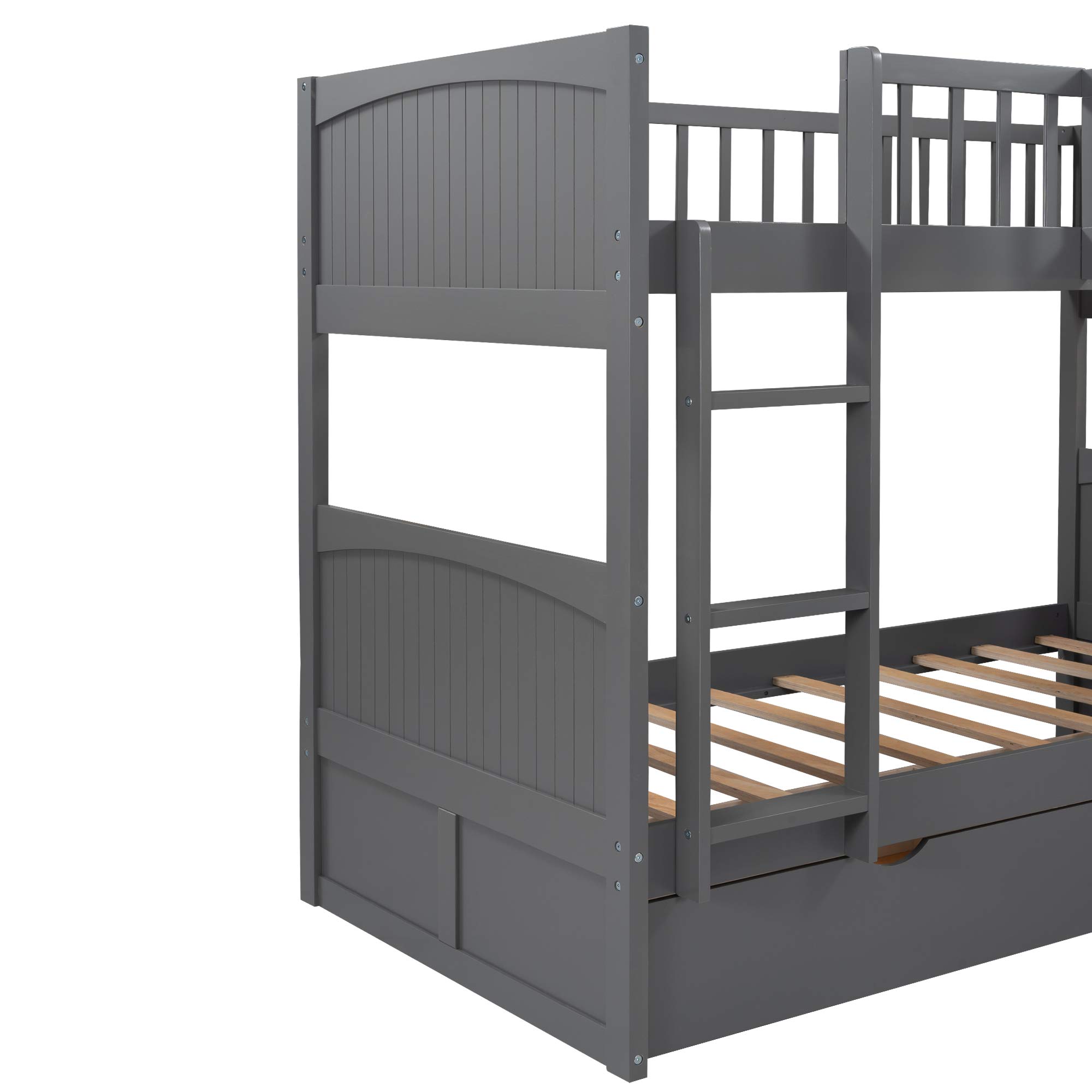 Buy LShaped Bunk Bed with Drawers,Twin Over Twin Triple Bunk Beds and
