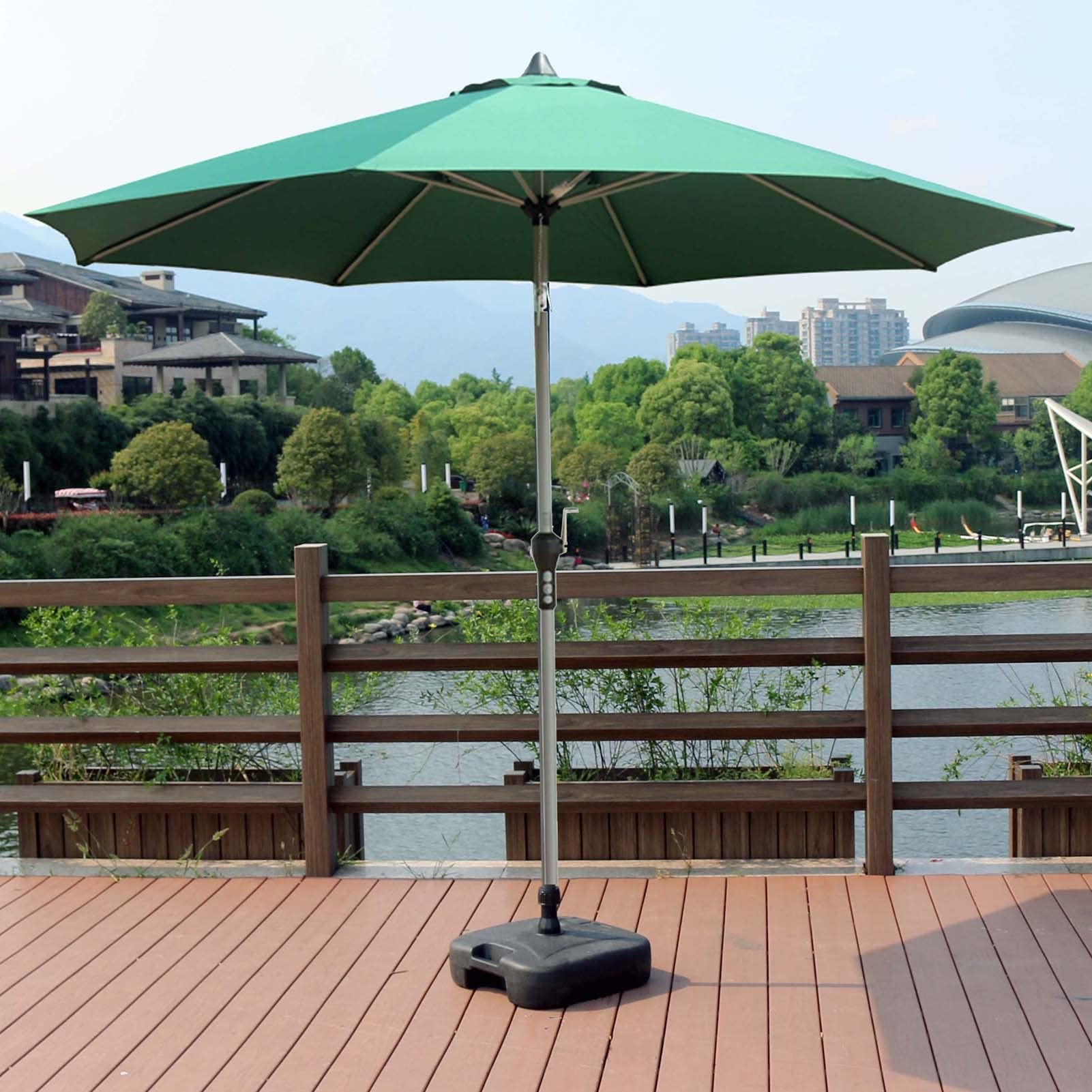 Parasol Ogrodowy O Długości 270cm Przeciwsłoneczny, z Mechanizmem Korbowym i Pochylania, Wodoodporna Ochrona Przed Słońcem, Garden Parasol na Ogrodu Basen Plażowy
