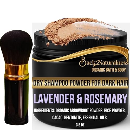 Miniatura 1 de Champú en polvo botánico seco  Voluminizador, Refrescante del cabello sin aerosol para cabello graso, graso y seco  Limpiador de cuero cabelludo