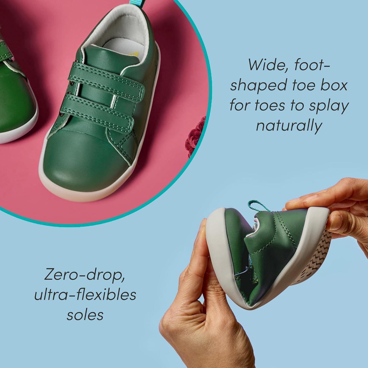 Ten Little Everyday Original Toddler Shoes - APMA-Approved Vegan Leather Kids Sneakers, 100% Cotton Lining, Wide Toe Box, Zero Drop Flexible Soles, Hook and Loop Toddler Sneakers - Image 5