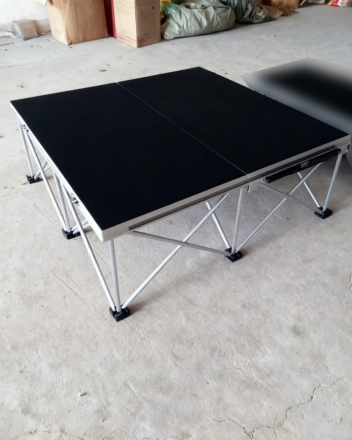 Elitix Portable Folding Stage Platform with Riser, Connectable Stage Riser 3x3 4x4ft, Events Stage Platform Modular System for School Auditoriums(122x122cm/48x48,H 40cm/15.7")