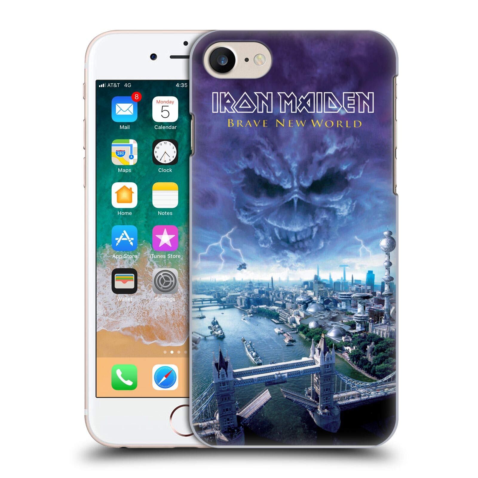 Coque Iron Maiden iPhone 7 rigide protection arrière compatible iPhone 8 et SE